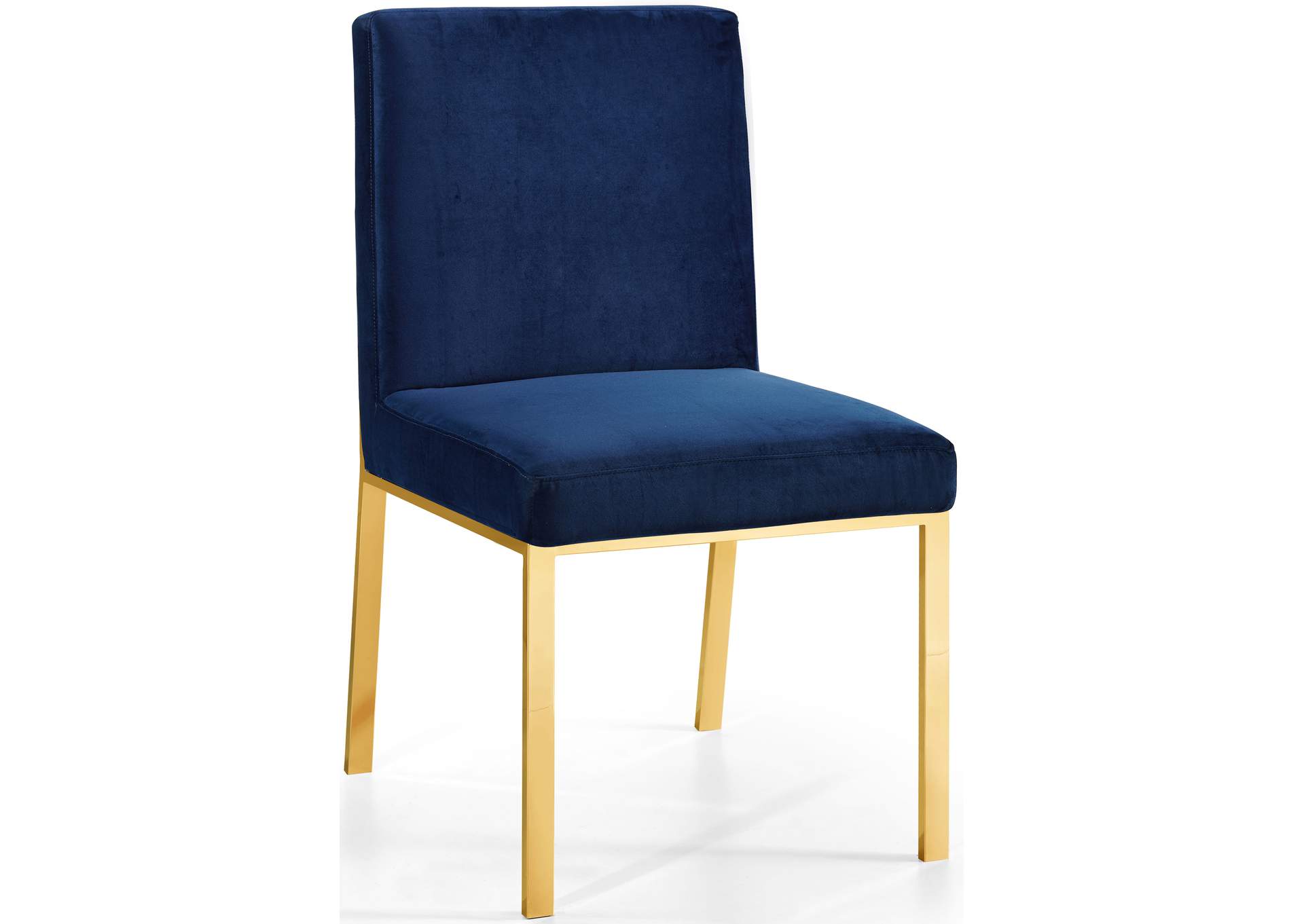 Opal Navy Velvet Dining Chair Set of 2,Meridian Furniture