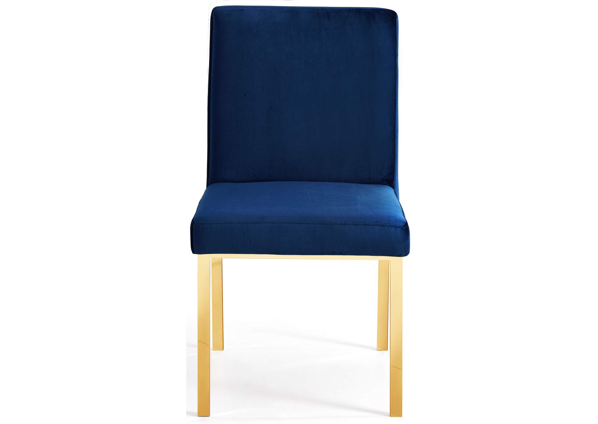 Opal Navy Velvet Dining Chair Set of 2,Meridian Furniture