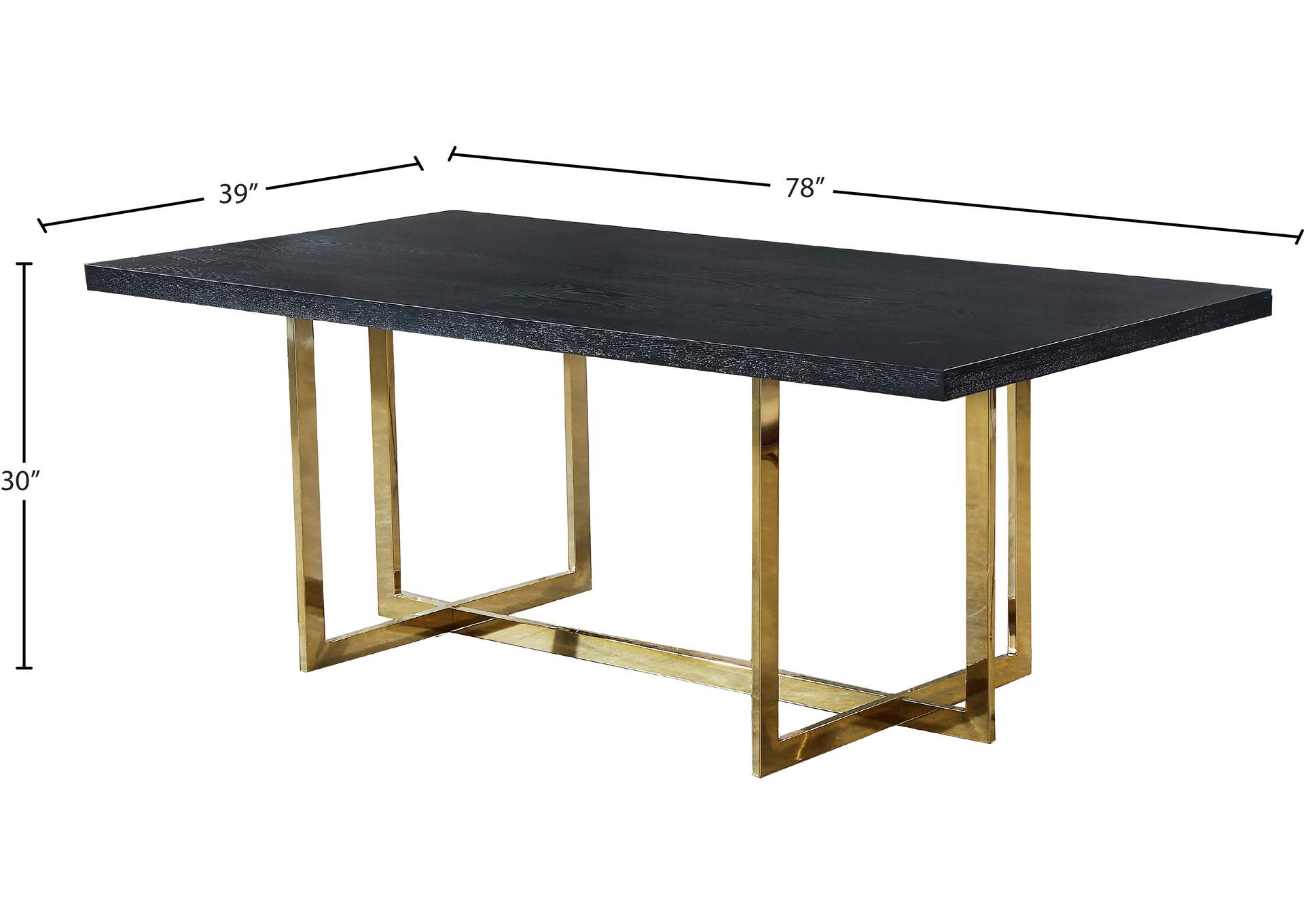 Elle Gold Dining Table,Meridian Furniture