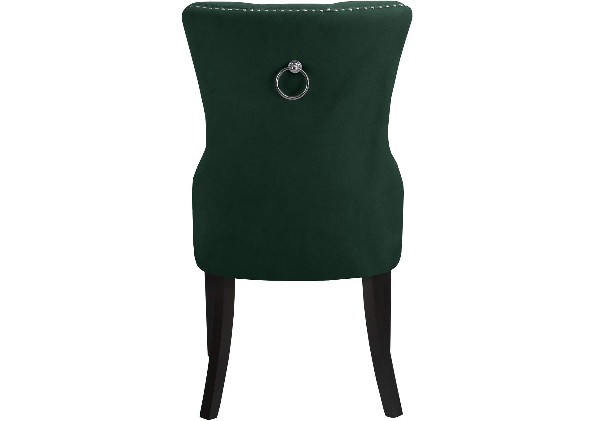 Nikki Green Velvet Dining Chair Set of 2,Meridian Furniture