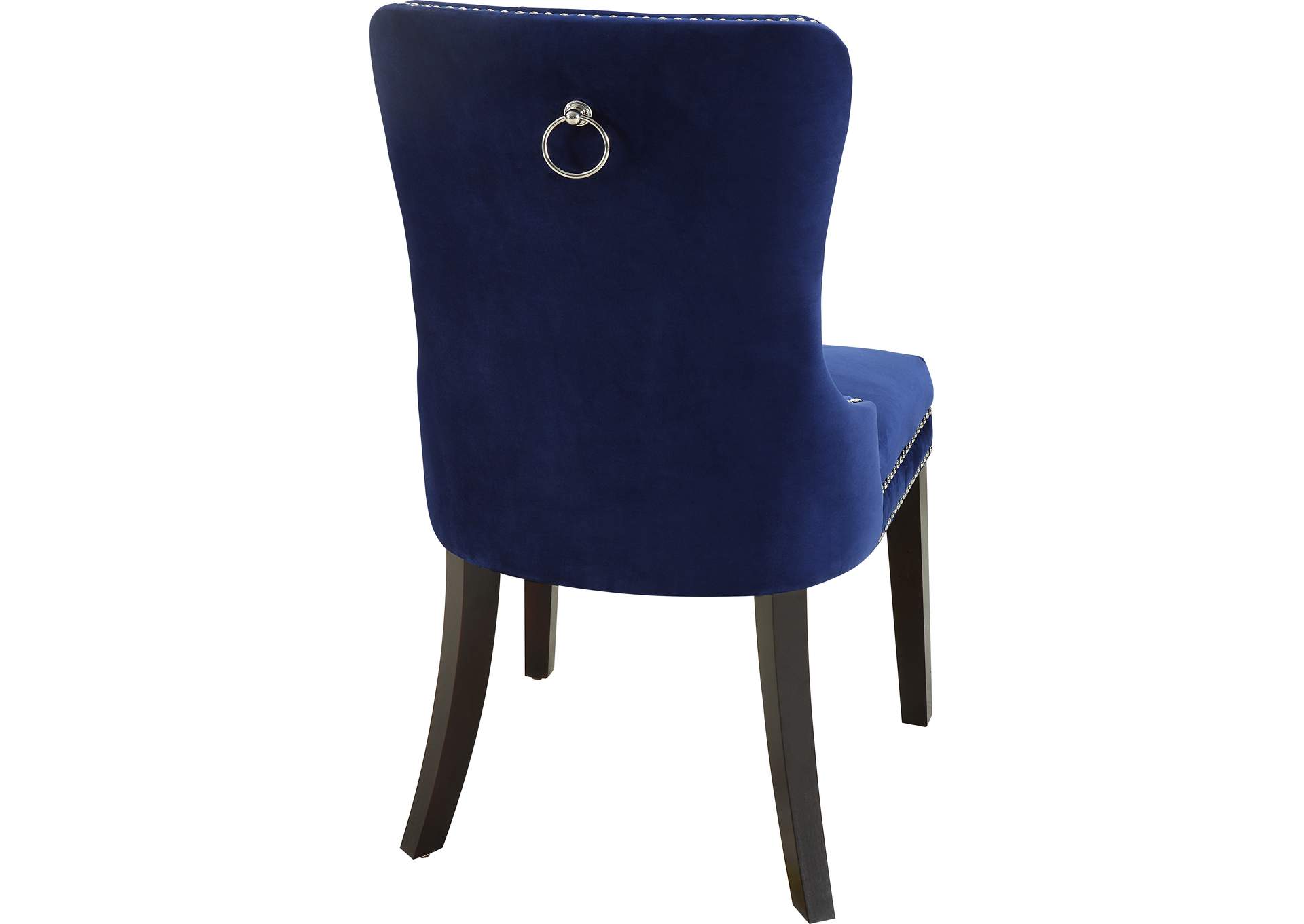 Nikki Navy Velvet Dining Chair Set of 2,Meridian Furniture