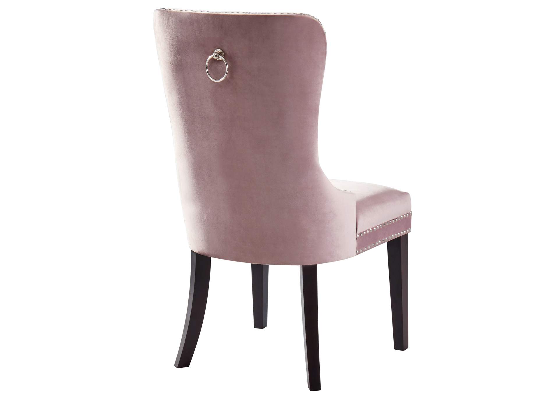 Nikki Pink Velvet Dining Chair Set of 2,Meridian Furniture