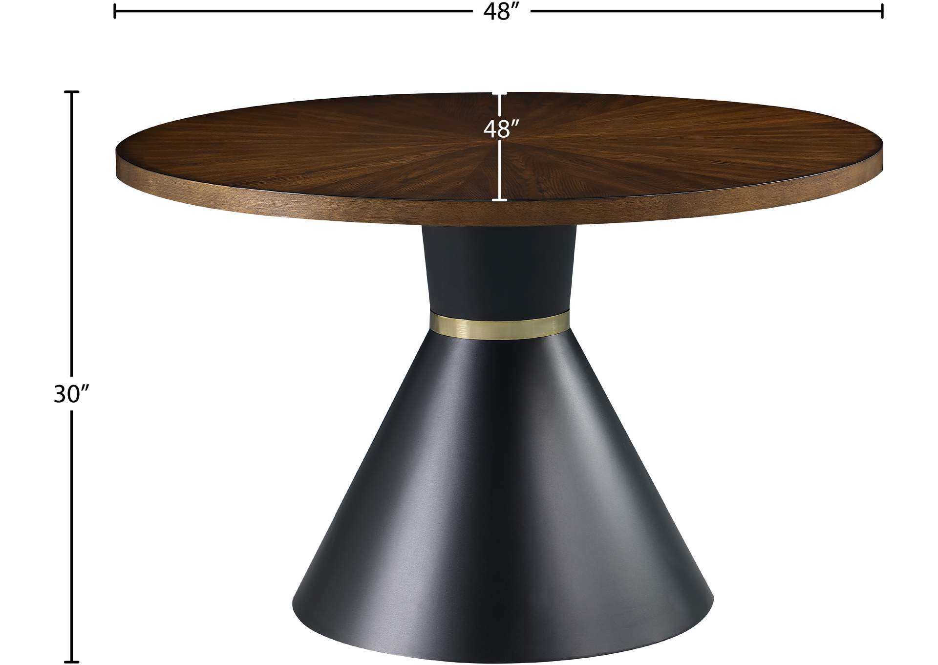 Sheridan Brown Wood Dining Table,Meridian Furniture