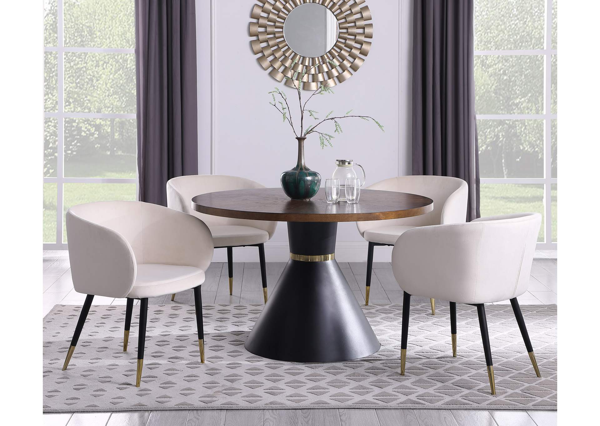 Sheridan Brown Wood Dining Table,Meridian Furniture