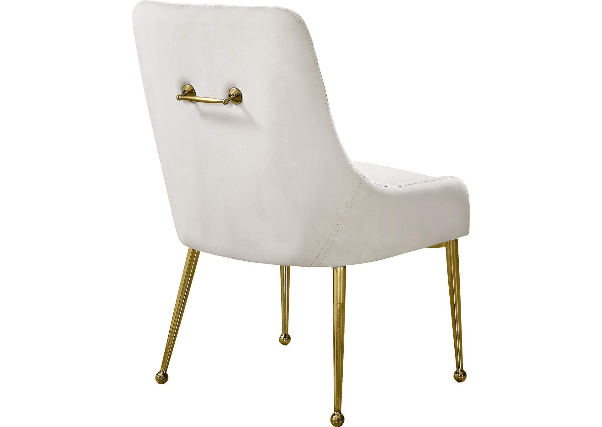 Owen Cream Velvet Dining Chair Set of 2,Meridian Furniture