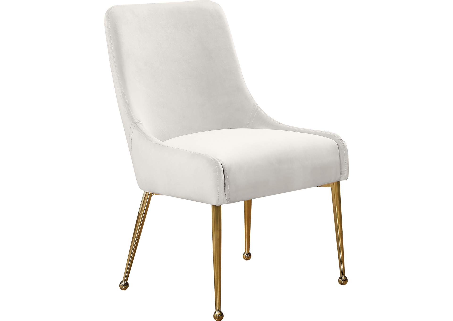 Owen Cream Velvet Dining Chair Set of 2,Meridian Furniture