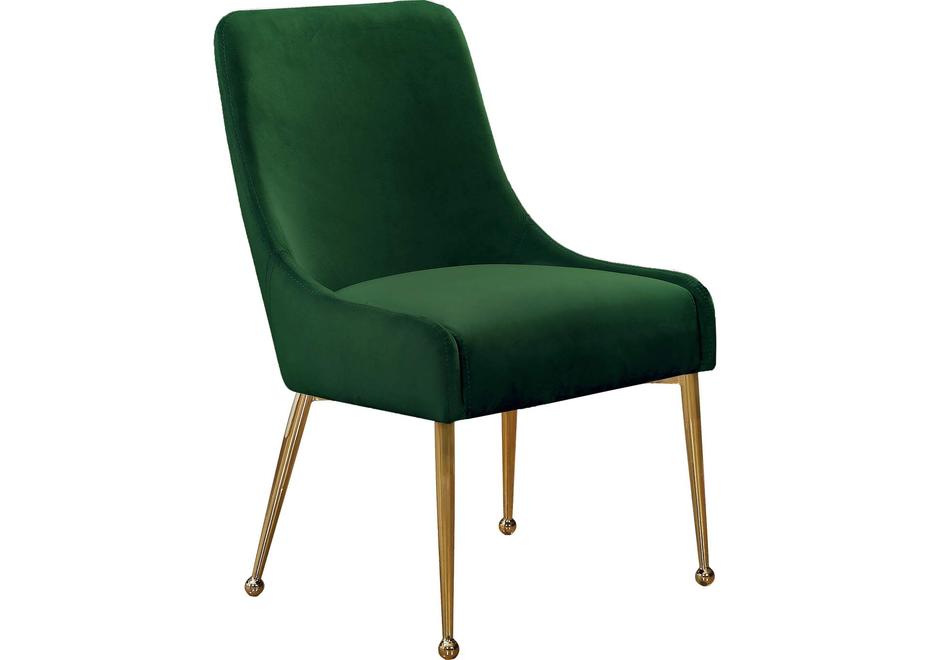 Owen Green Velvet Dining Chair Set of 2,Meridian Furniture