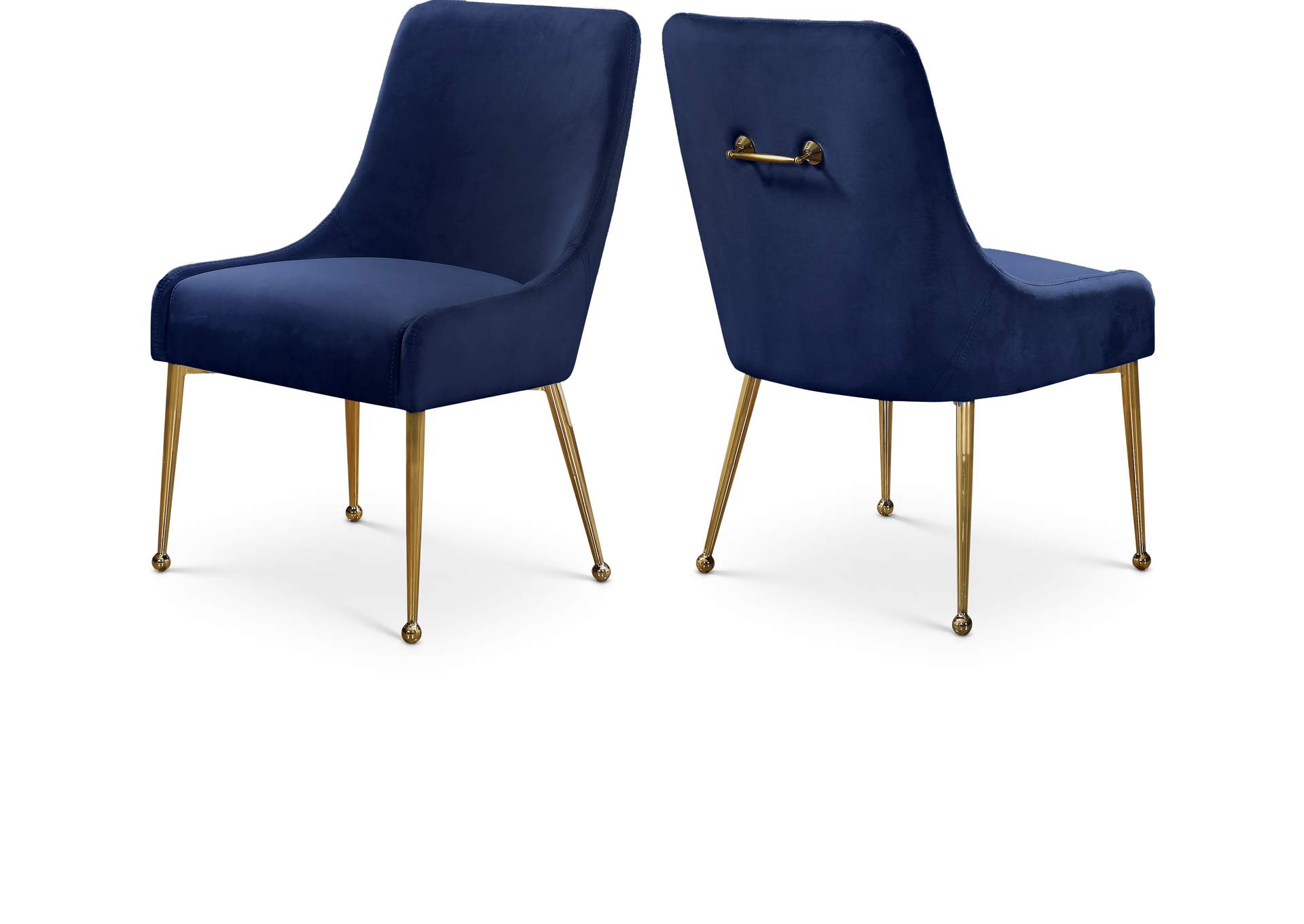 Owen Navy Velvet Dining Chair Set of 2,Meridian Furniture