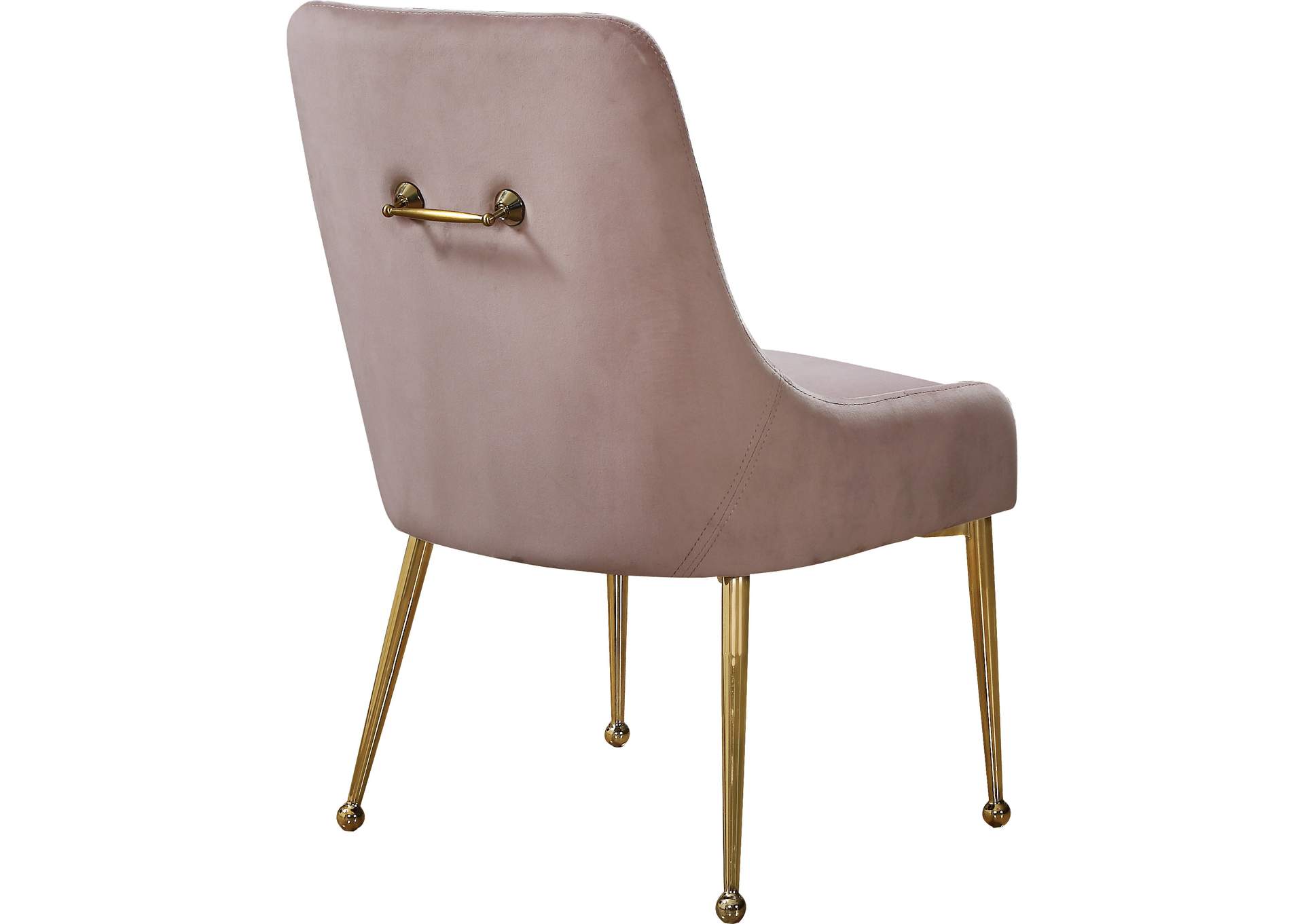 Owen Pink Velvet Dining Chair Set of 2,Meridian Furniture