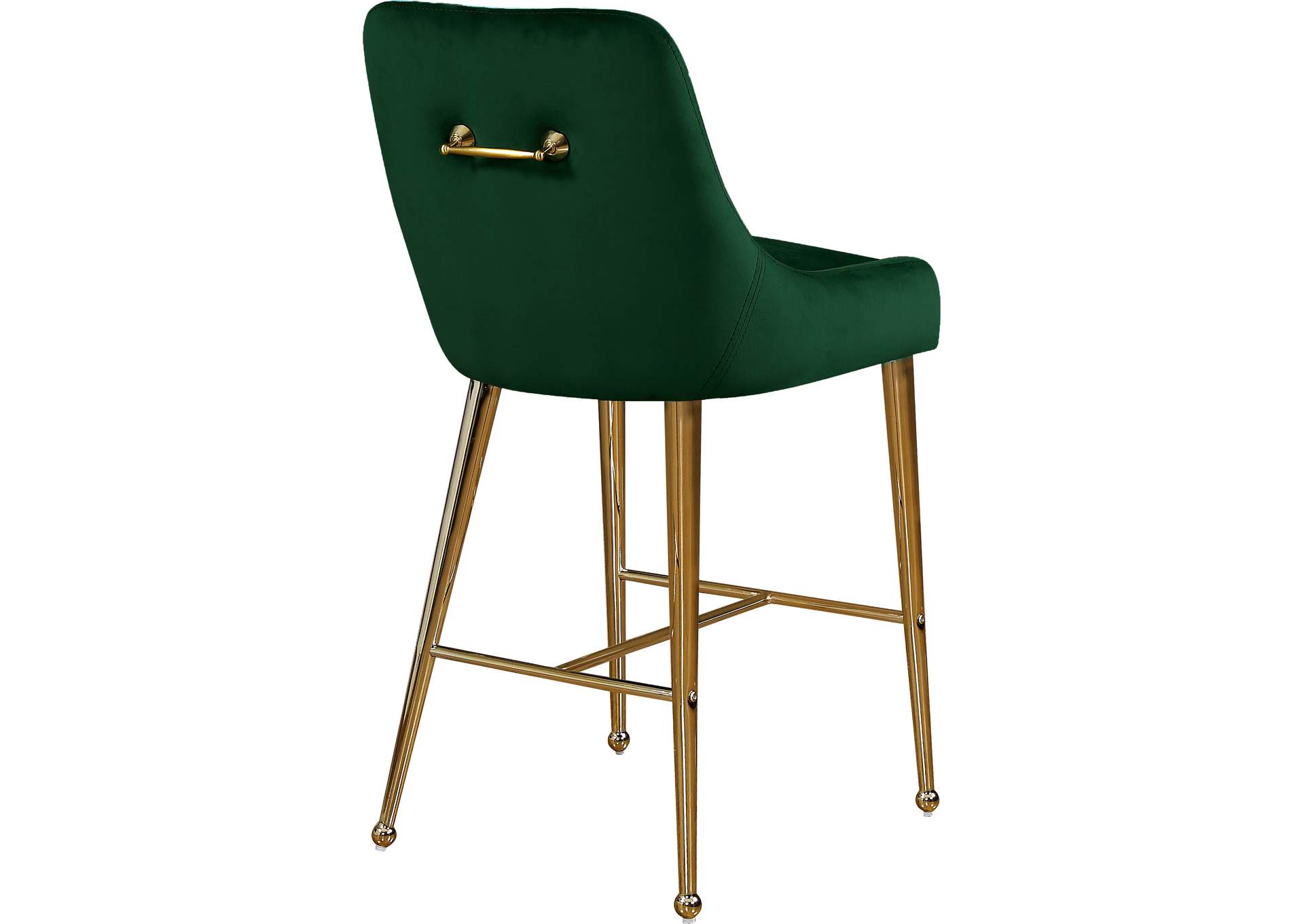 Owen Green Velvet Stool Set of 2,Meridian Furniture