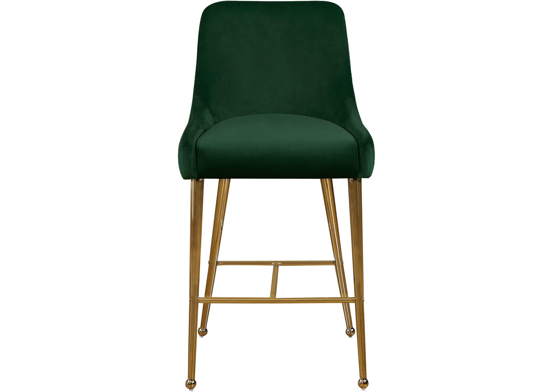 Owen Green Velvet Stool Set of 2,Meridian Furniture