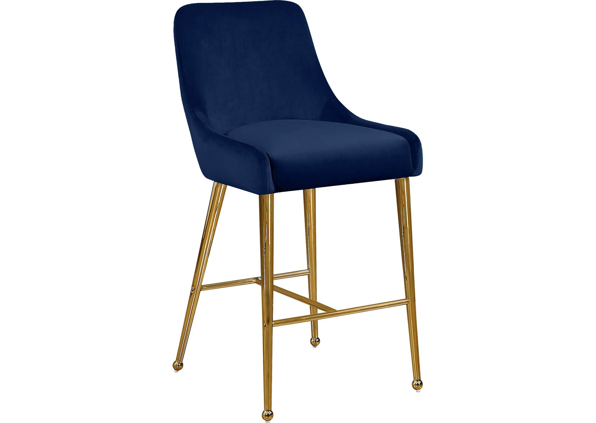 Owen Navy Velvet Stool Set of 2,Meridian Furniture