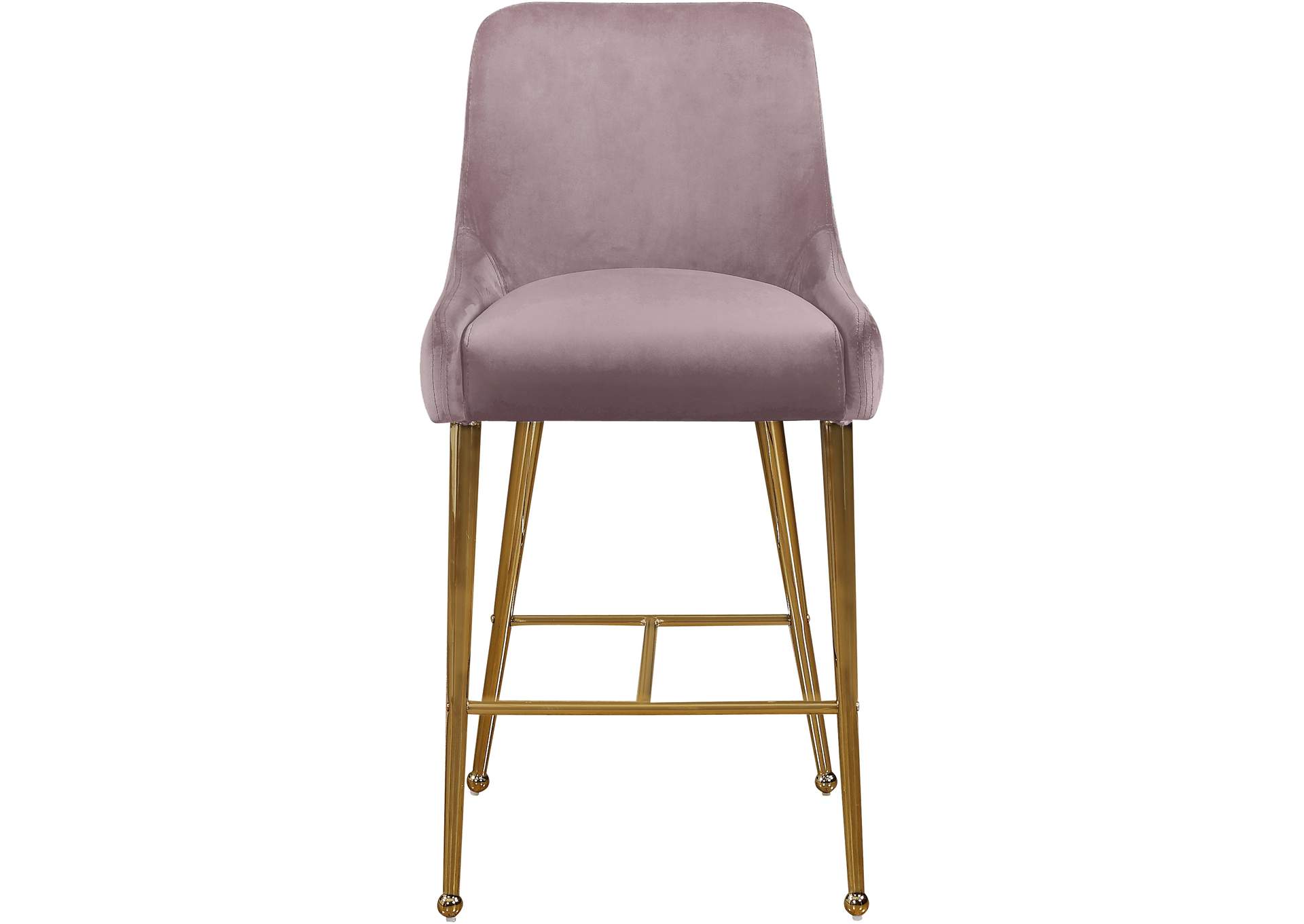 Owen Pink Velvet Stool Set of 2,Meridian Furniture