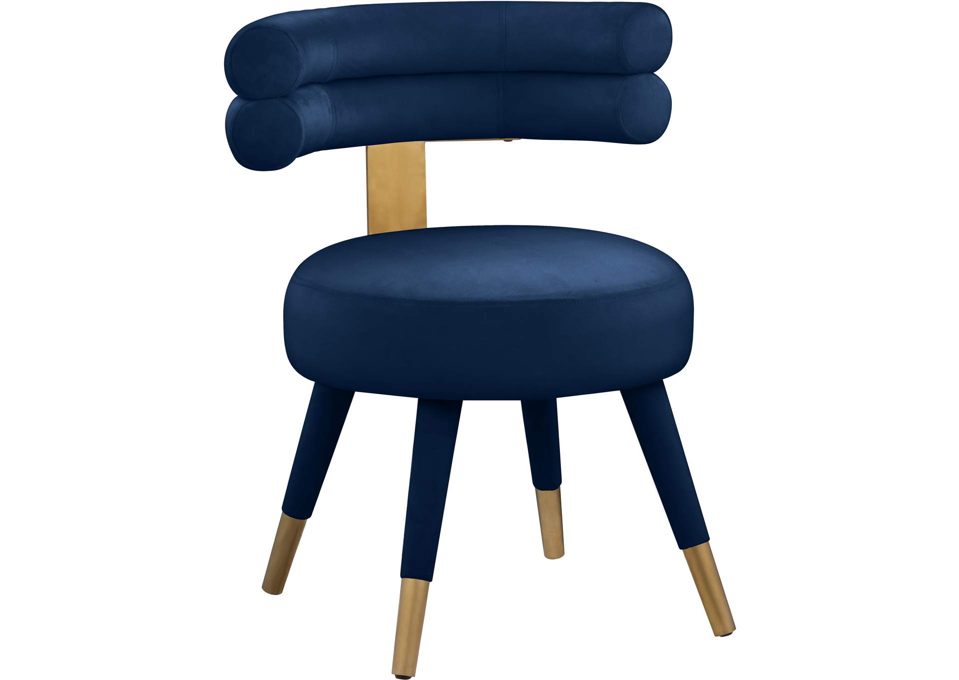 Fitzroy Navy Velvet Dining Chair Set of 2,Meridian Furniture