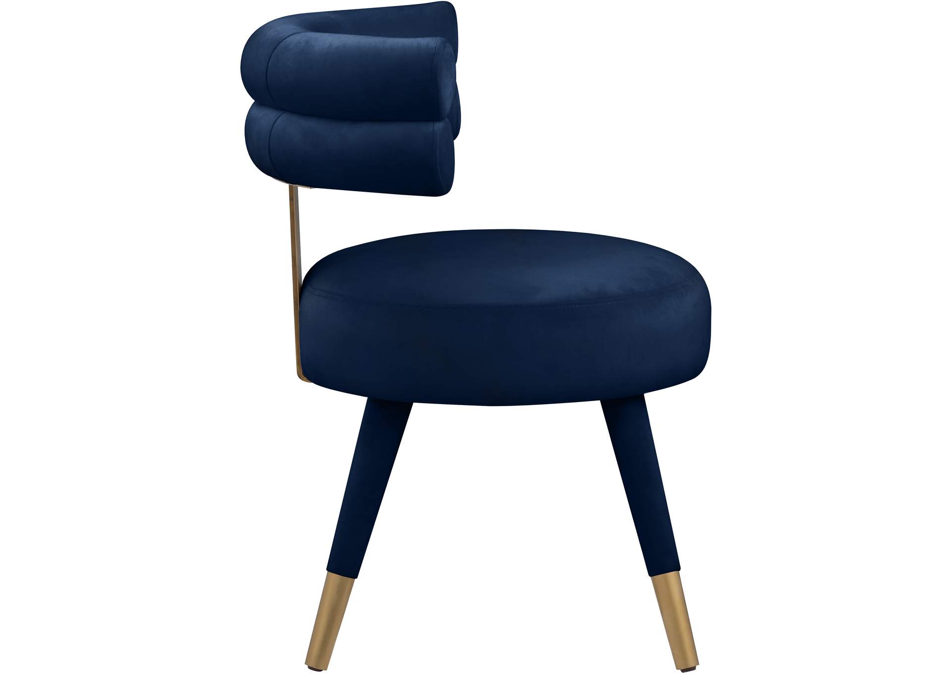 Fitzroy Navy Velvet Dining Chair Set of 2,Meridian Furniture