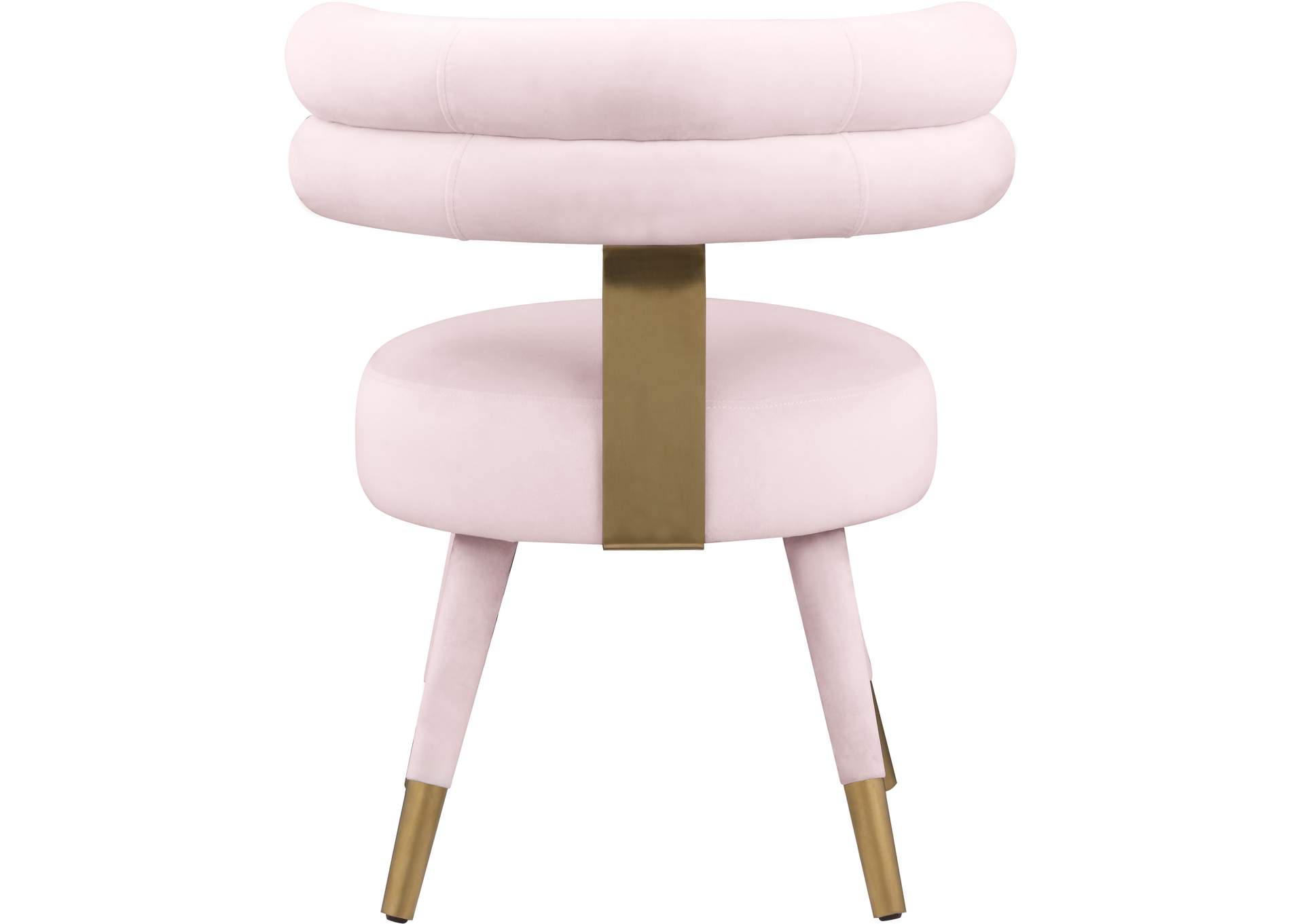 Fitzroy Pink Velvet Dining Chair Set of 2,Meridian Furniture