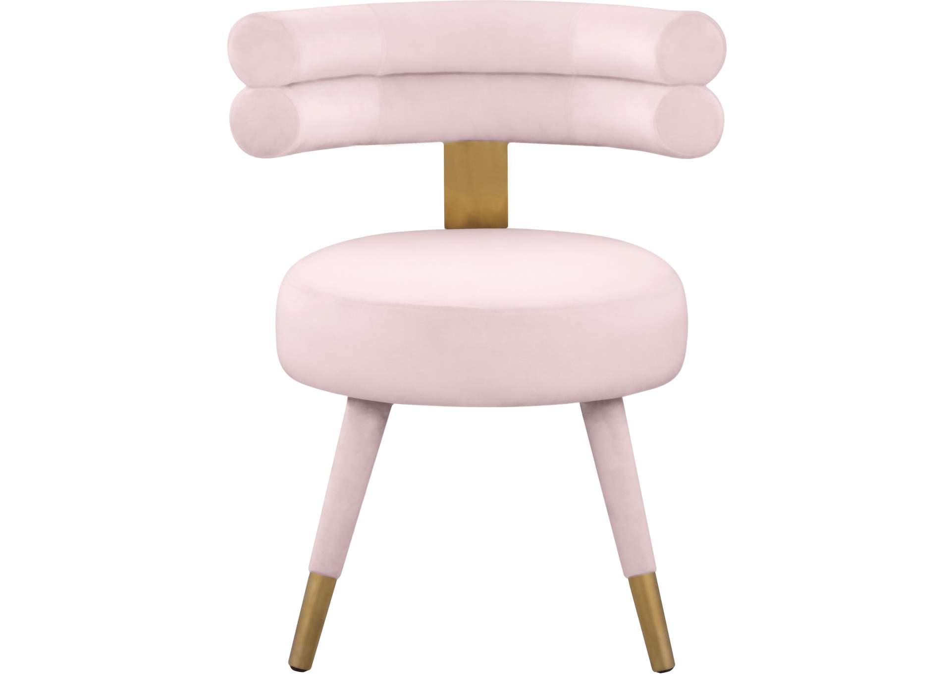 Fitzroy Pink Velvet Dining Chair Set of 2,Meridian Furniture