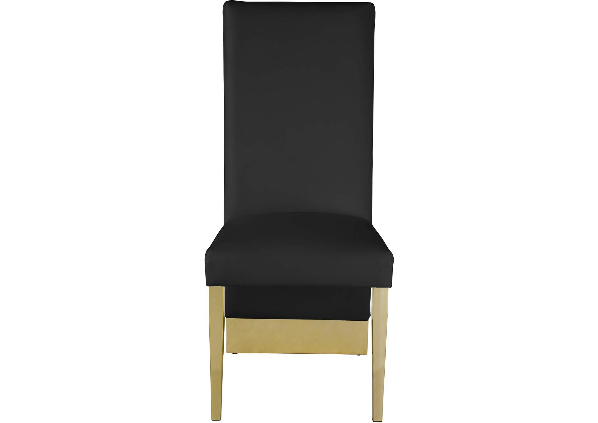 Porsha Black Faux Leather Dining Chair Set of 2,Meridian Furniture