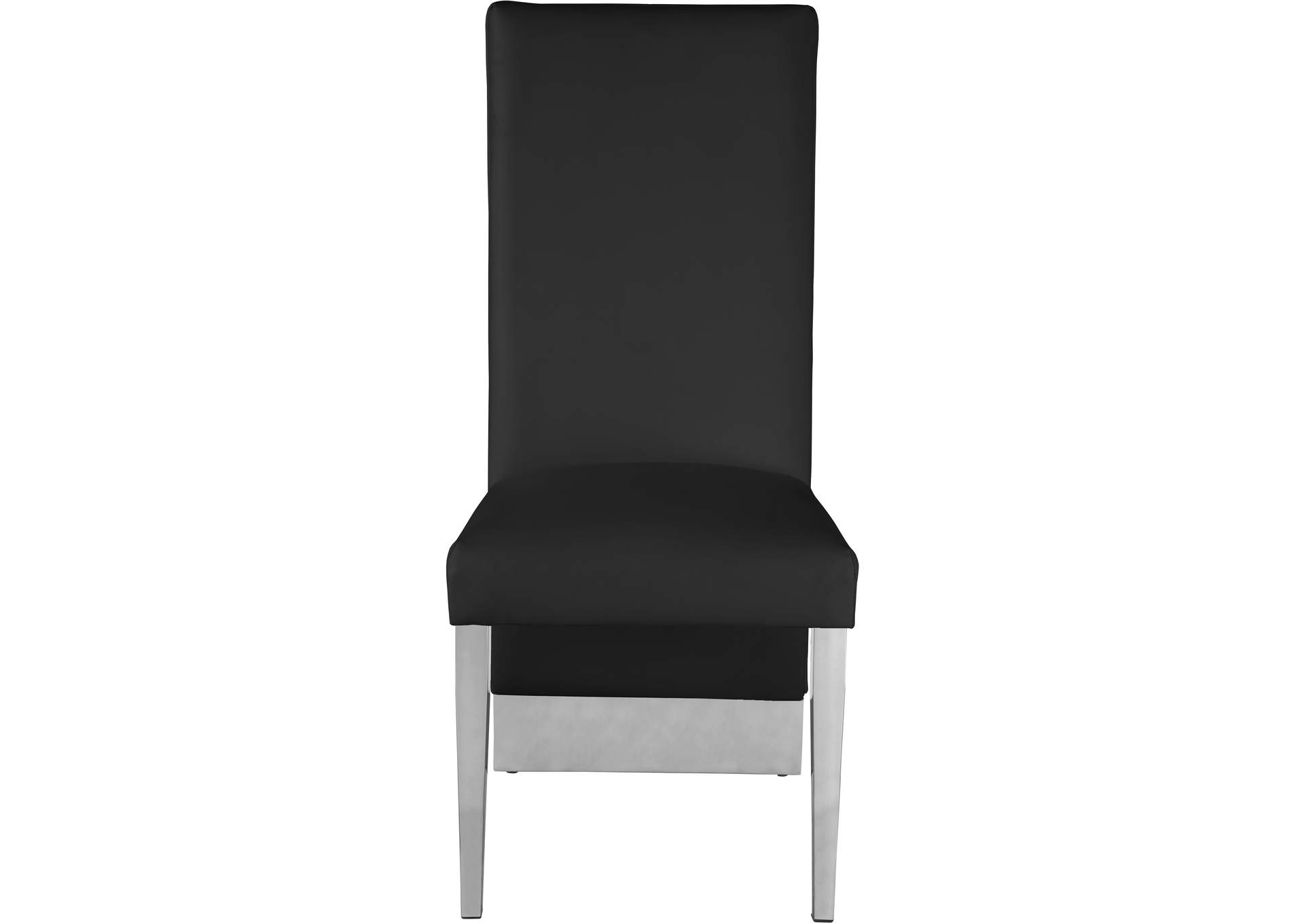 Porsha Black Faux Leather Dining Chair Set of 2,Meridian Furniture