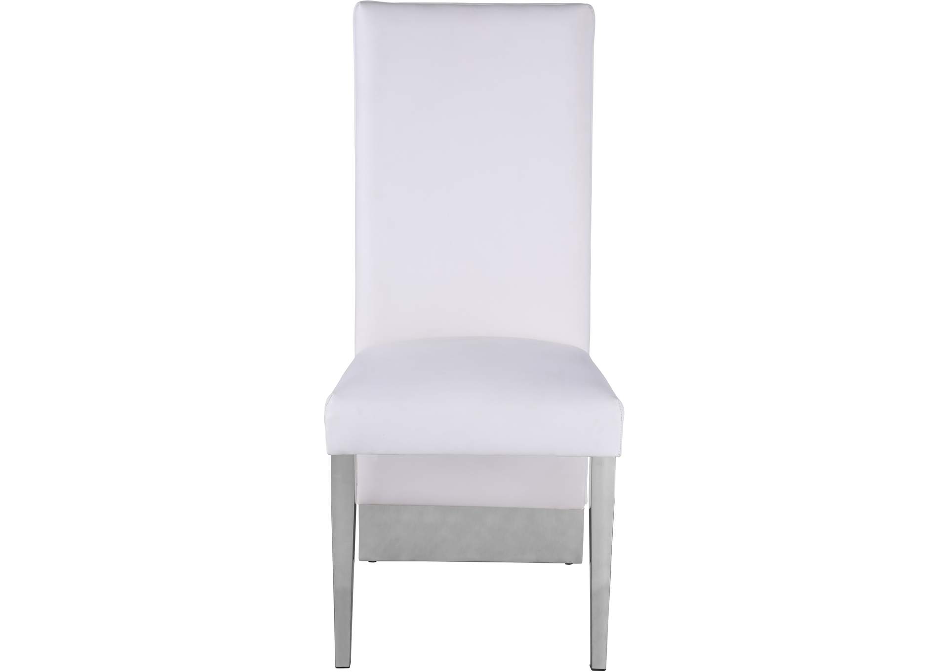 Porsha White Faux Leather Dining Chair Set of 2,Meridian Furniture