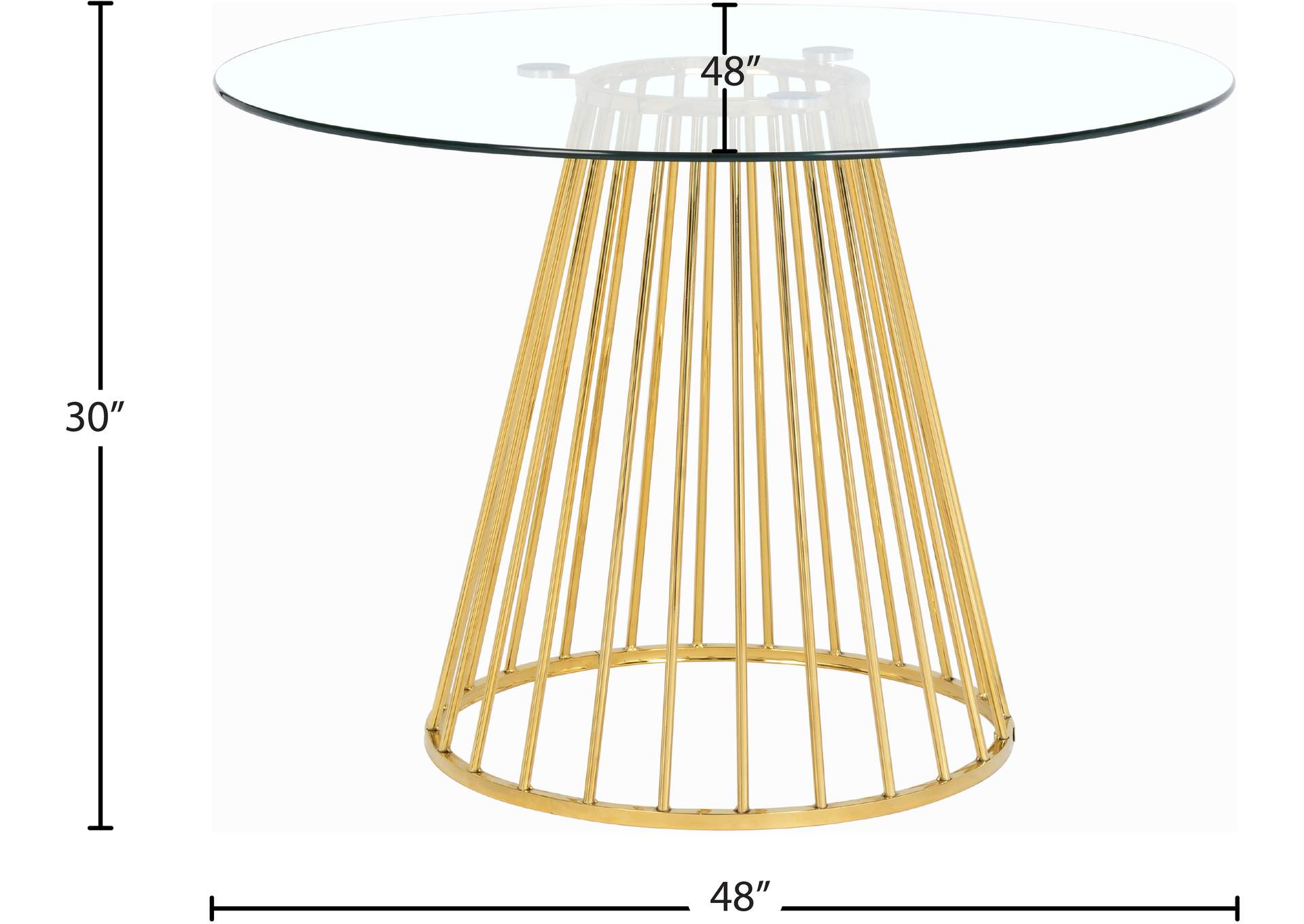 Gio Gold Dining Table,Meridian Furniture