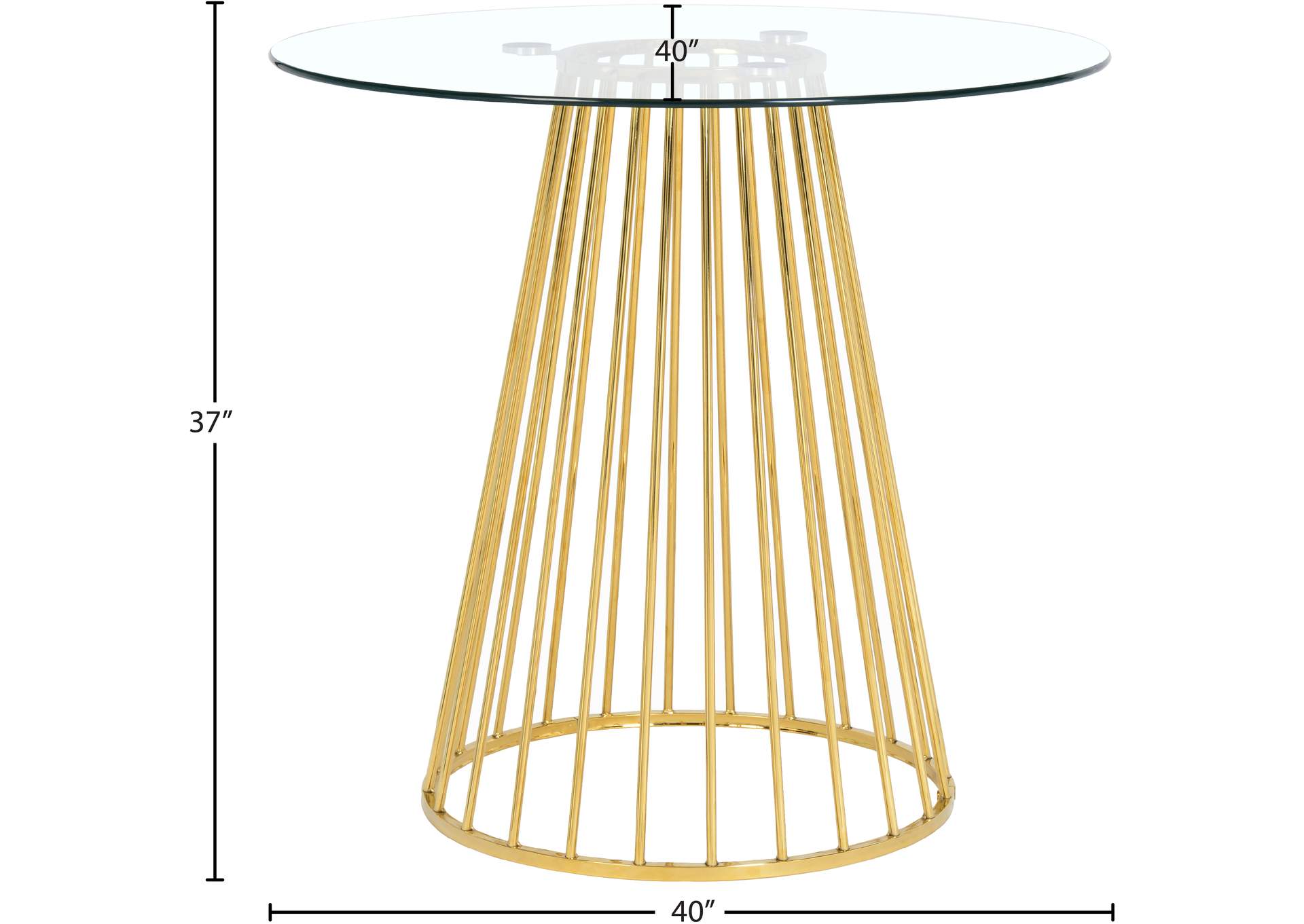 Gio Gold Counter Height Table,Meridian Furniture