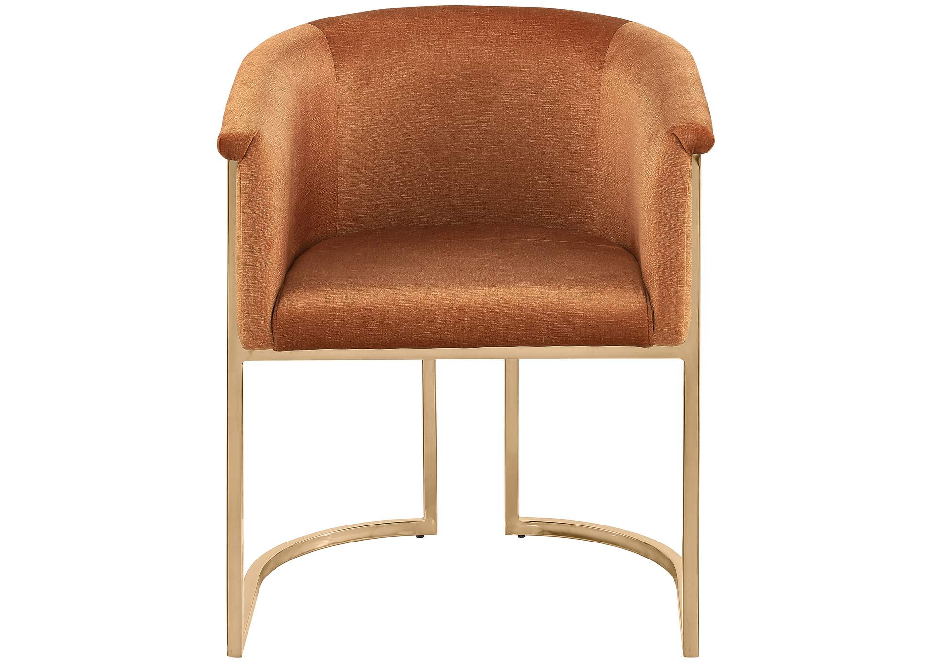 Tierra Cognac Velvet Dining Chair,Meridian Furniture