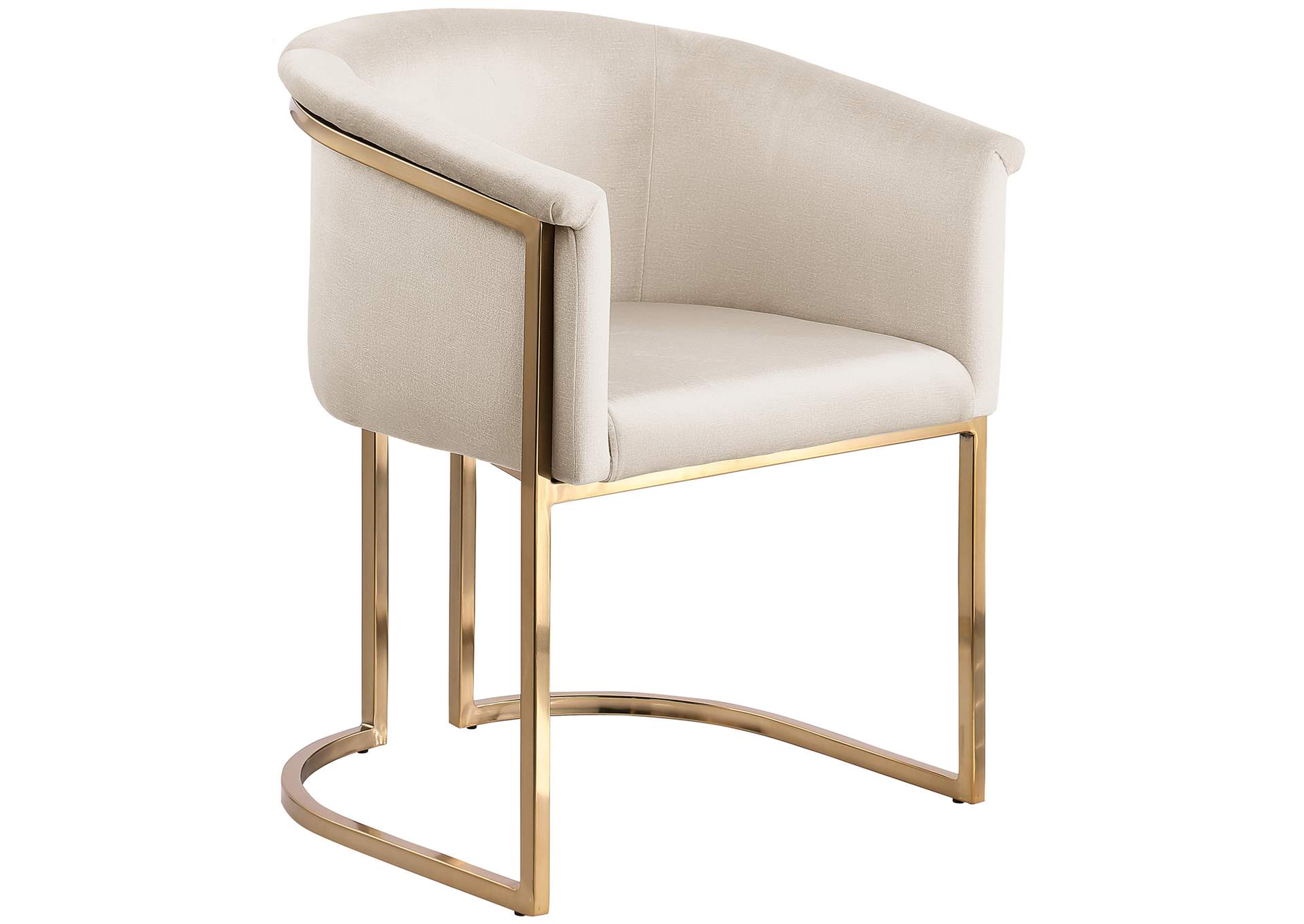 Tierra Cream Velvet Dining Chair,Meridian Furniture