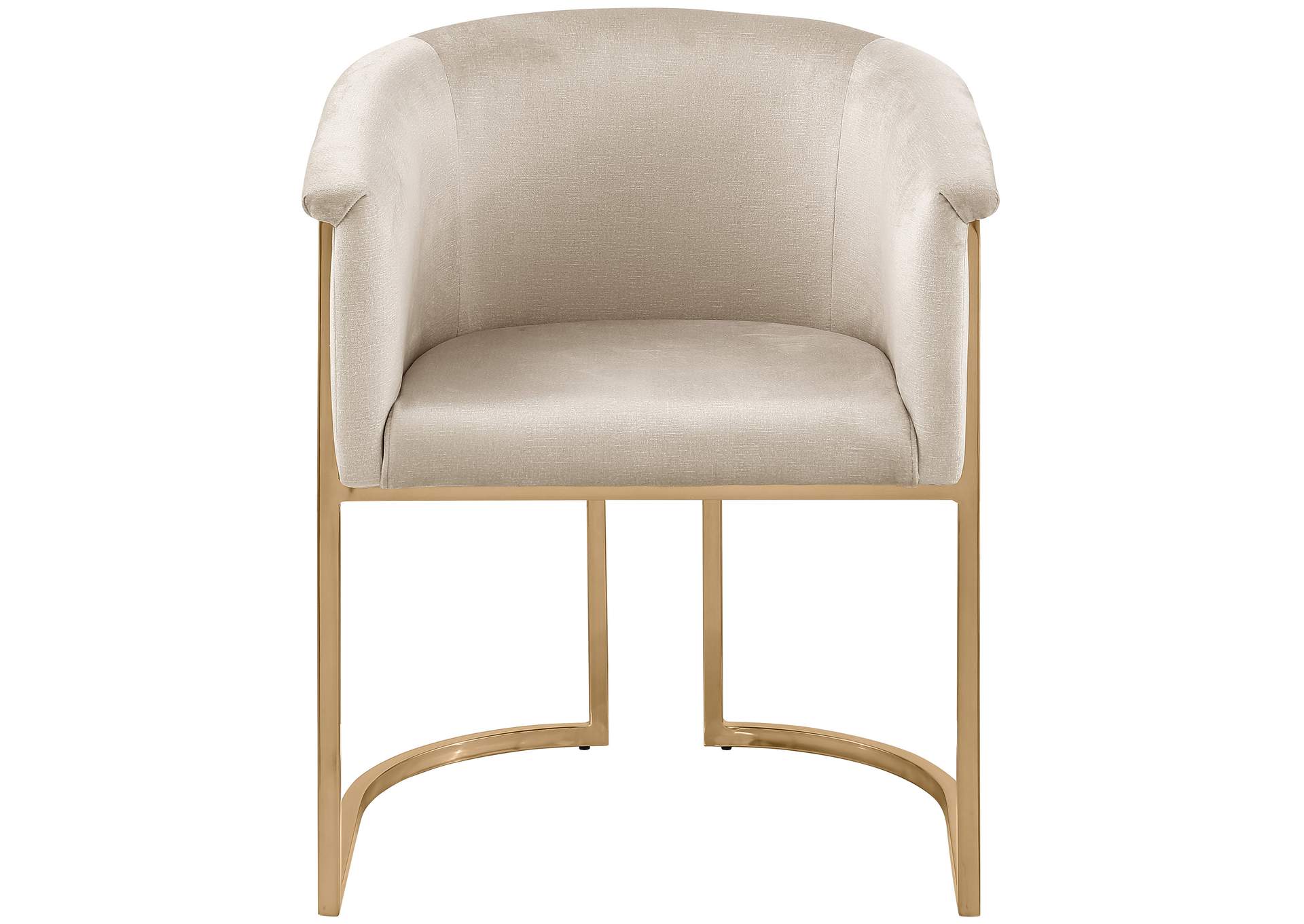 Tierra Cream Velvet Dining Chair,Meridian Furniture