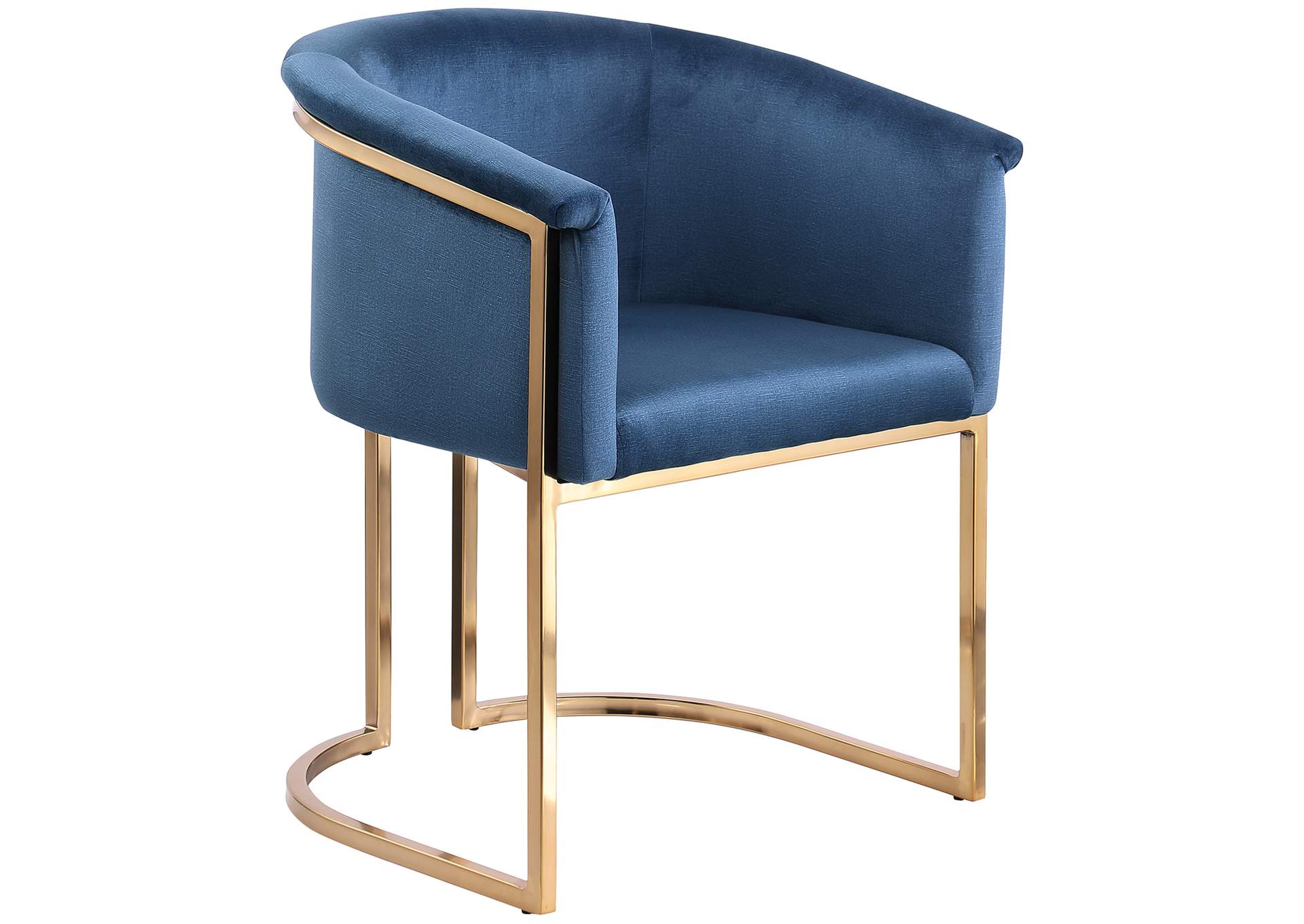 Tierra Navy Velvet Dining Chair,Meridian Furniture