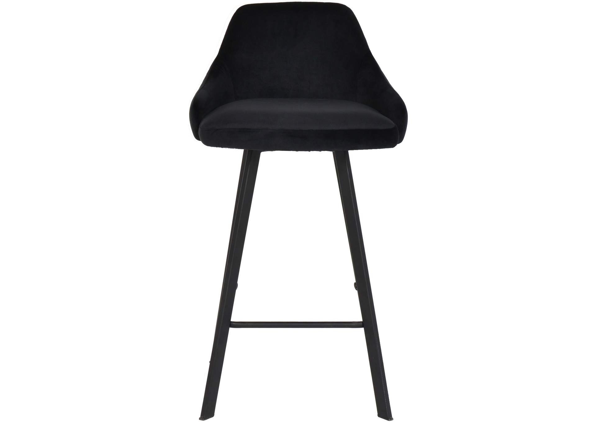 Viviene Black Velvet Stool Set of 2,Meridian Furniture