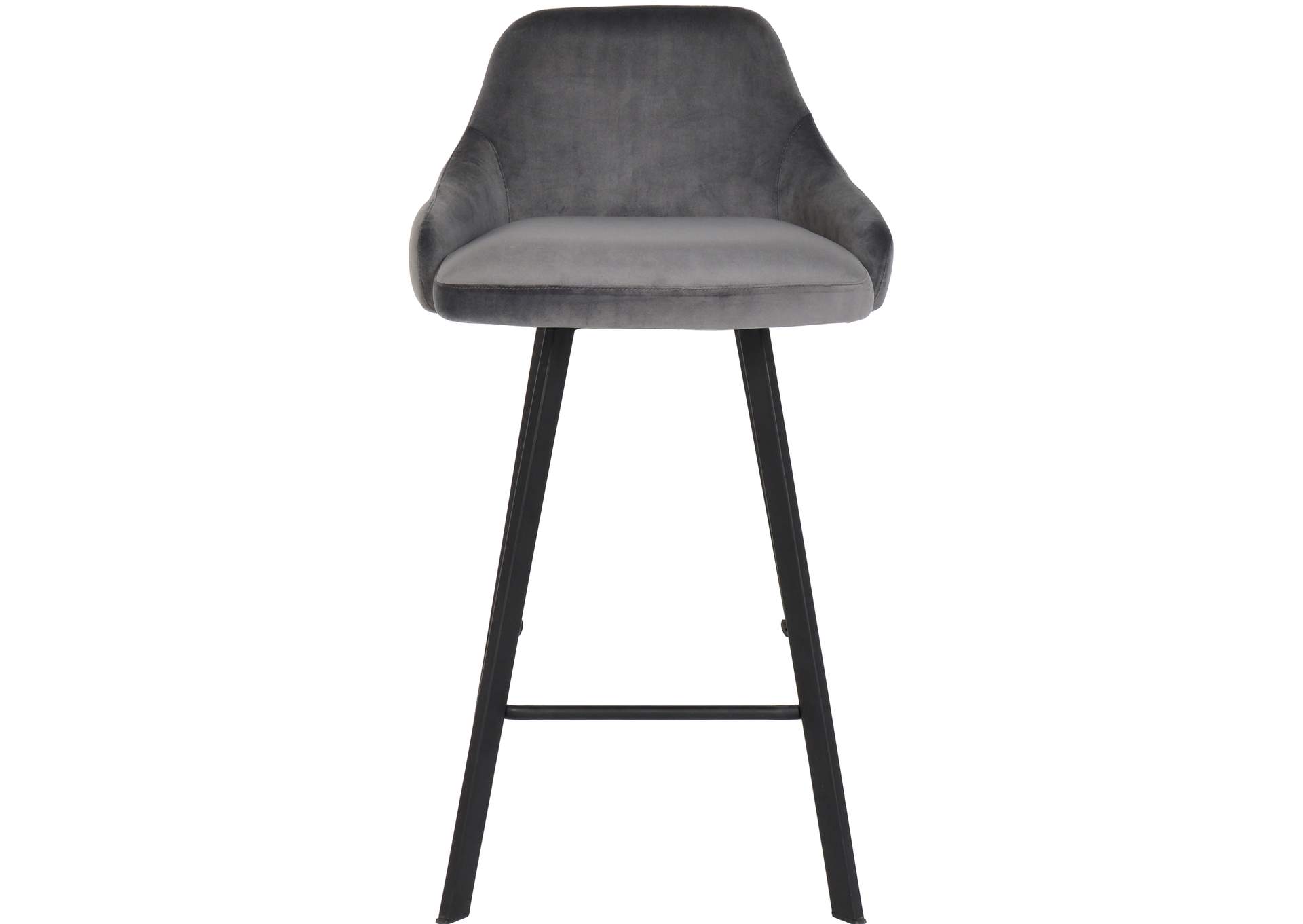 Viviene Grey Velvet Stool Set of 2,Meridian Furniture