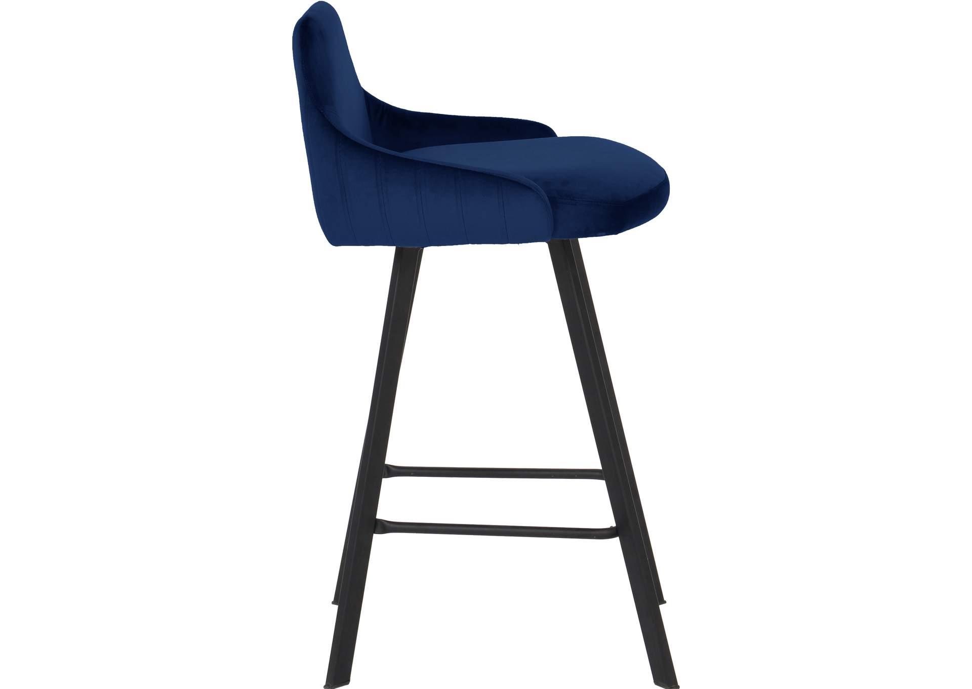 Viviene Navy Velvet Stool Set of 2,Meridian Furniture