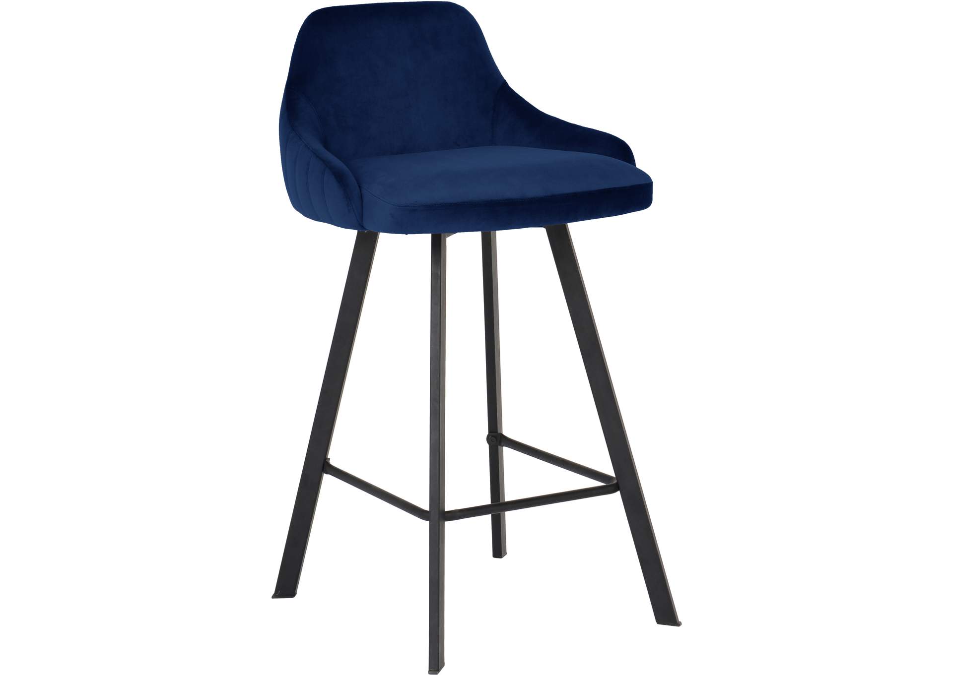 Viviene Navy Velvet Stool Set of 2,Meridian Furniture