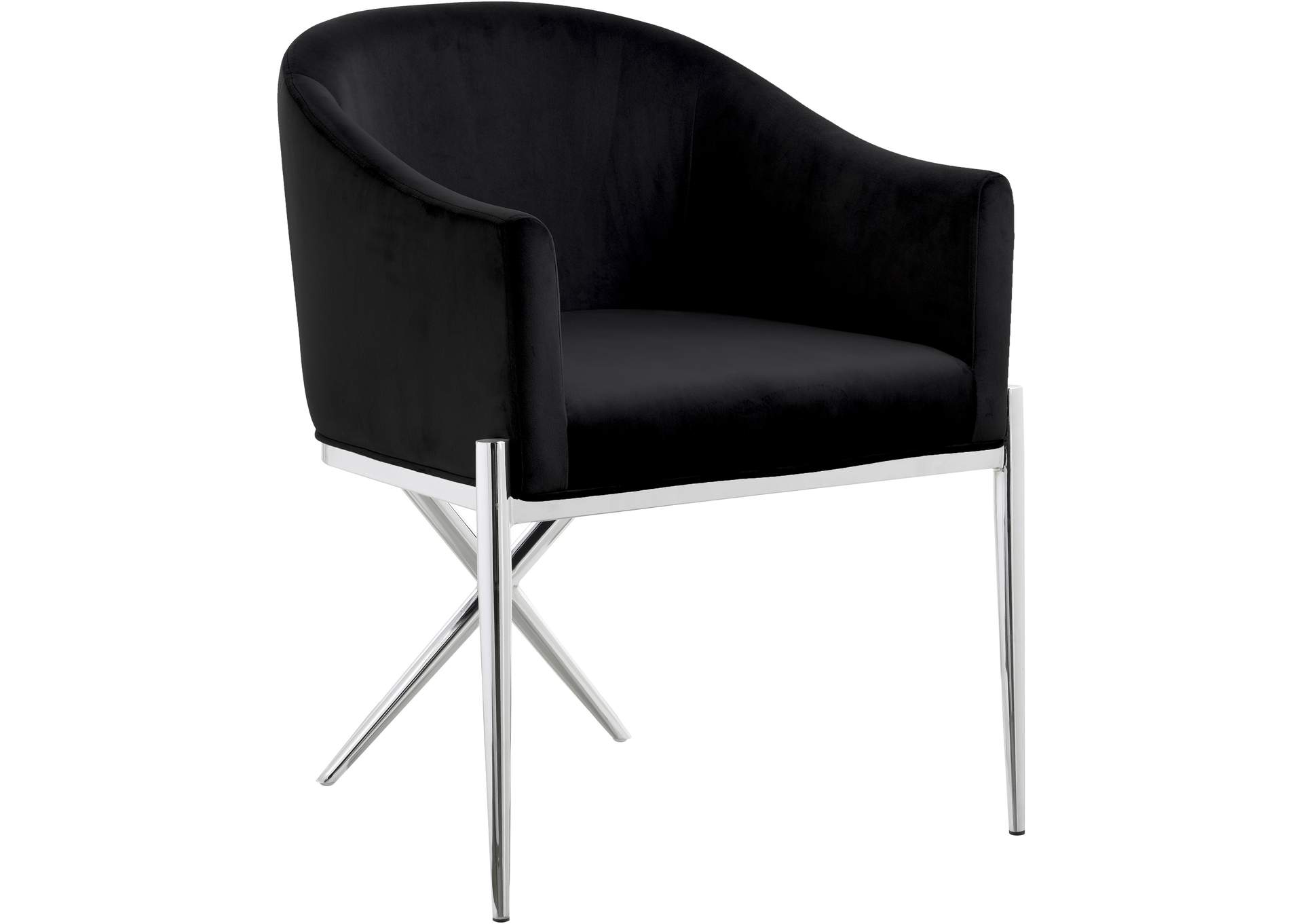 Xavier Black Velvet Dining Chair,Meridian Furniture