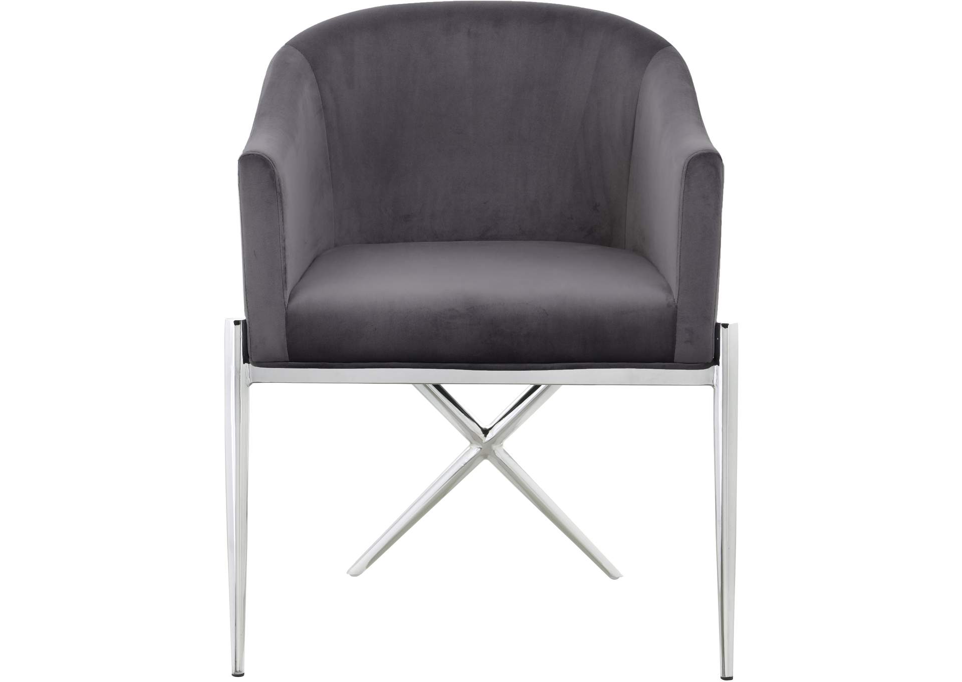 Xavier Grey Velvet Dining Chair,Meridian Furniture