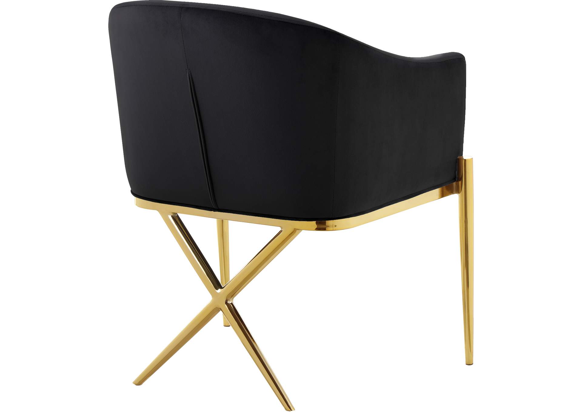 Xavier Black Velvet Dining Chair,Meridian Furniture