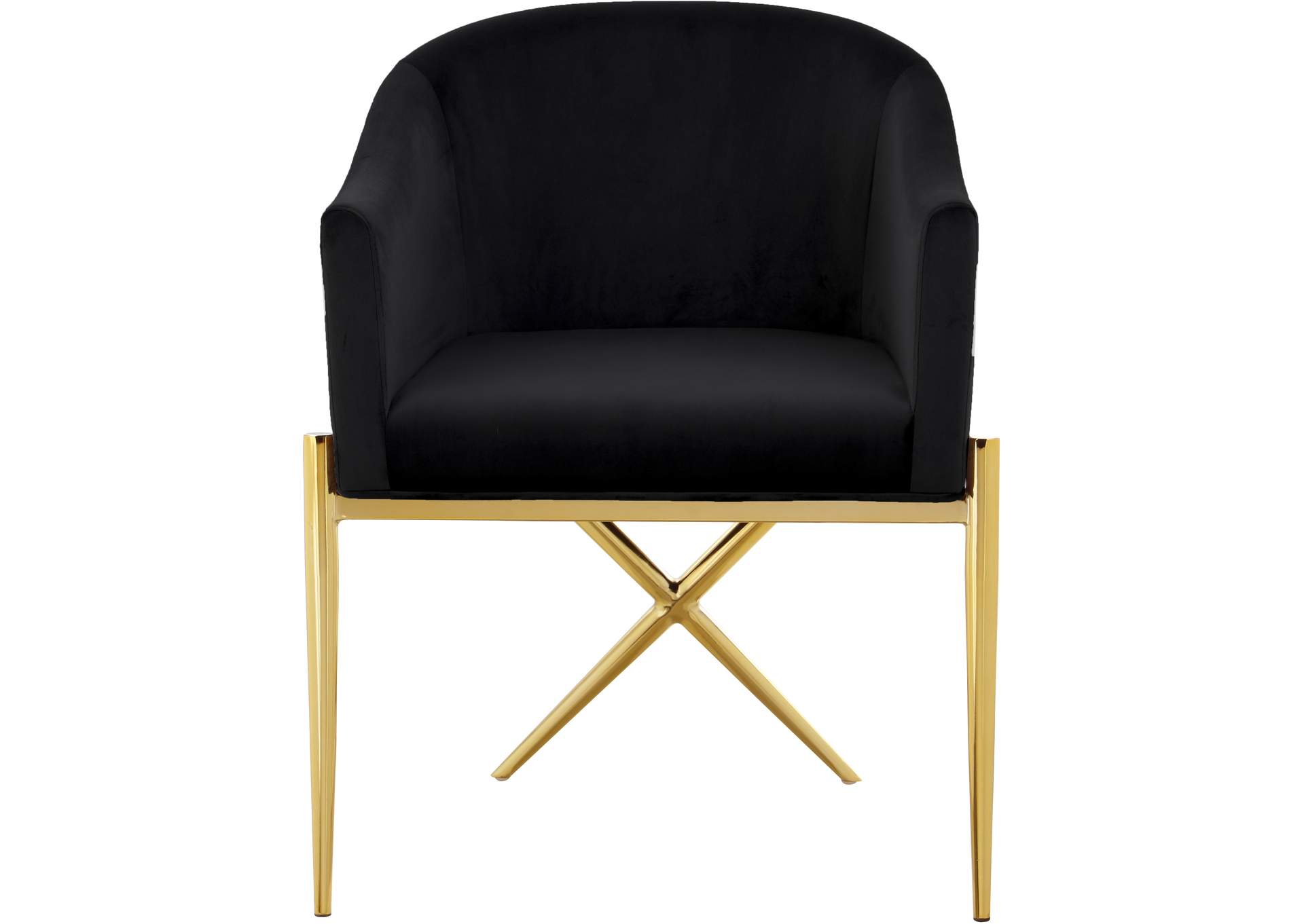 Xavier Black Velvet Dining Chair,Meridian Furniture