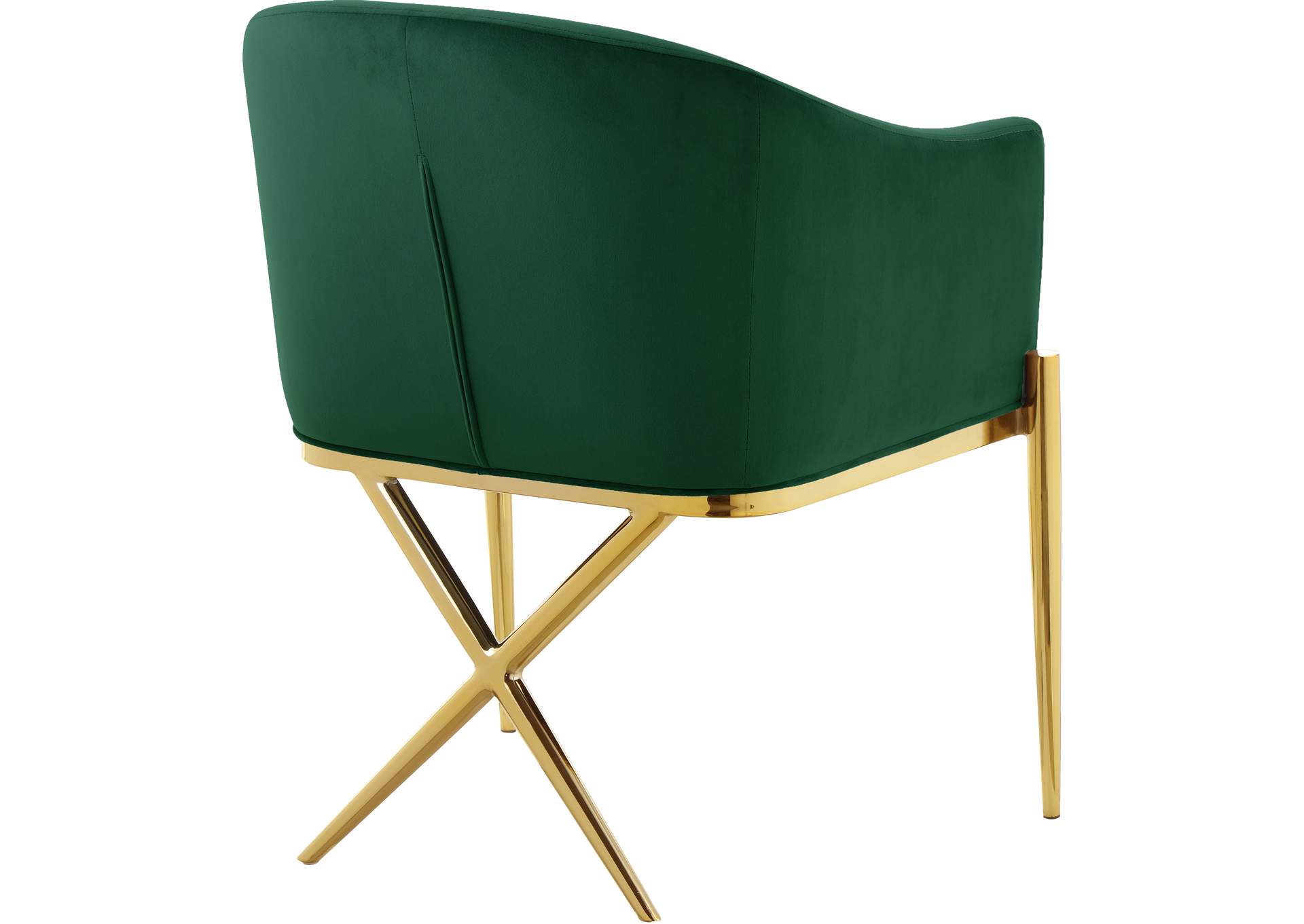 Xavier Green Velvet Dining Chair,Meridian Furniture