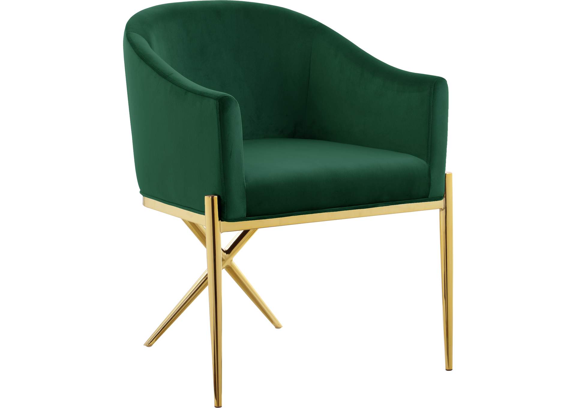 Xavier Green Velvet Dining Chair,Meridian Furniture