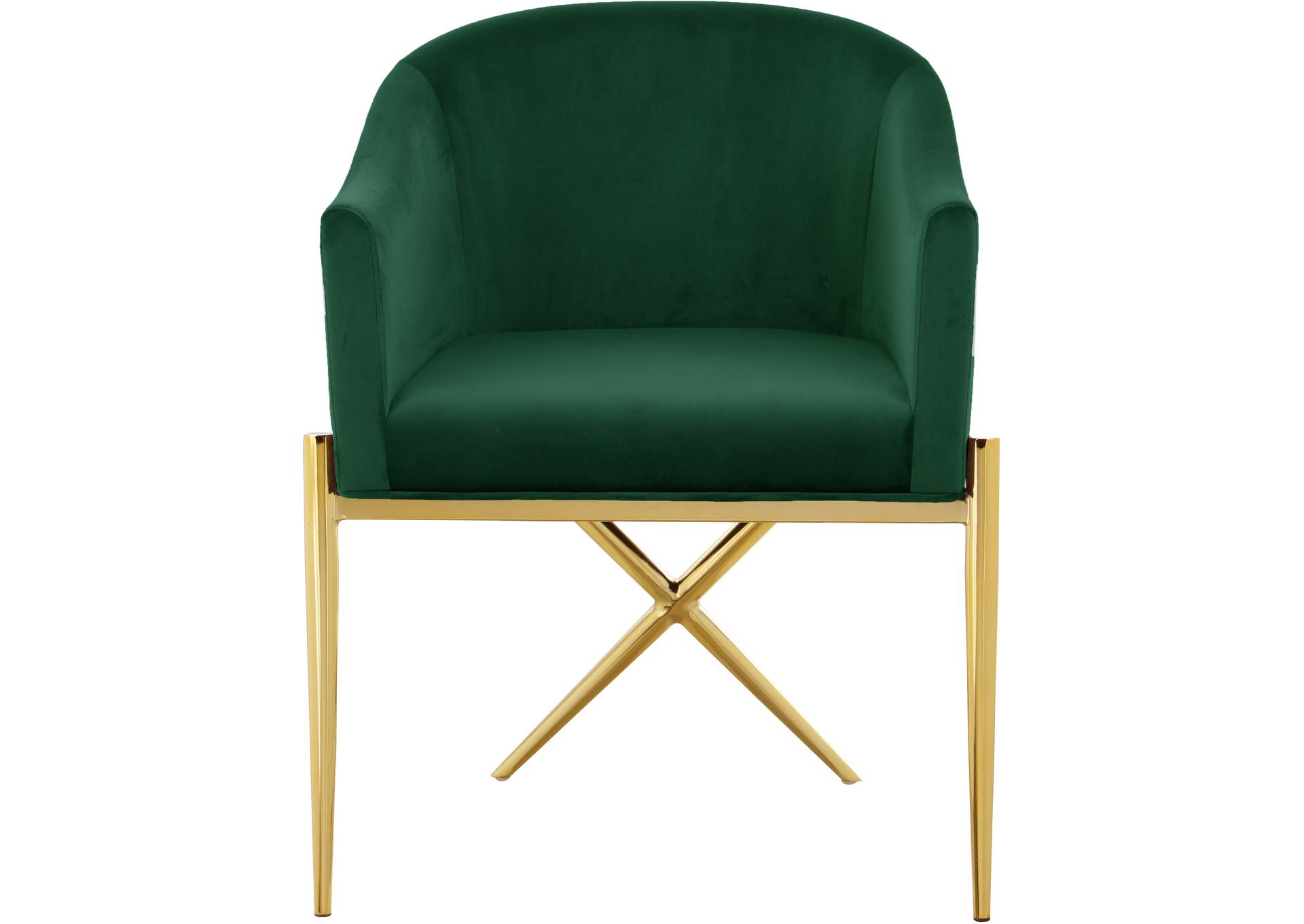 Xavier Green Velvet Dining Chair,Meridian Furniture