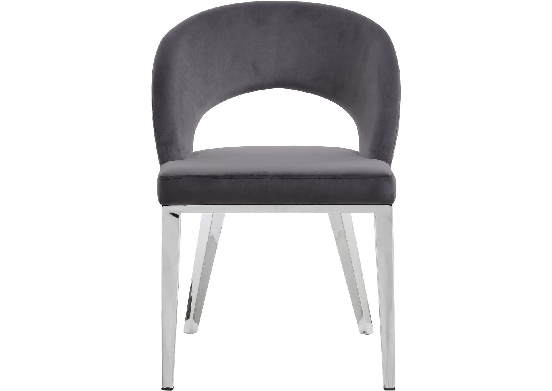 Roberto Grey Velvet Dining Chair,Meridian Furniture