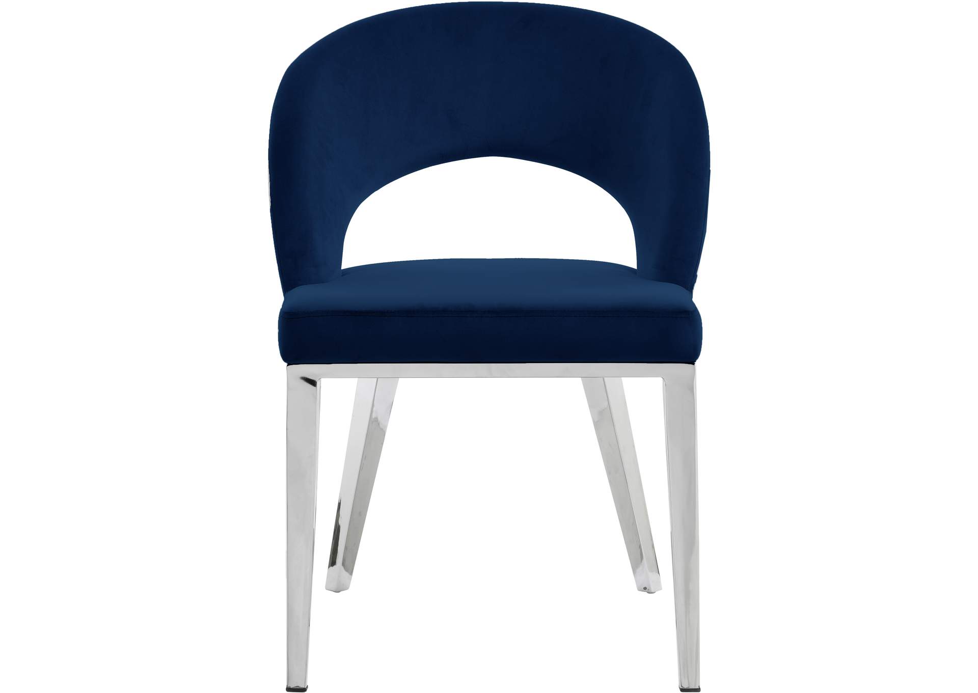 Roberto Navy Velvet Dining Chair,Meridian Furniture