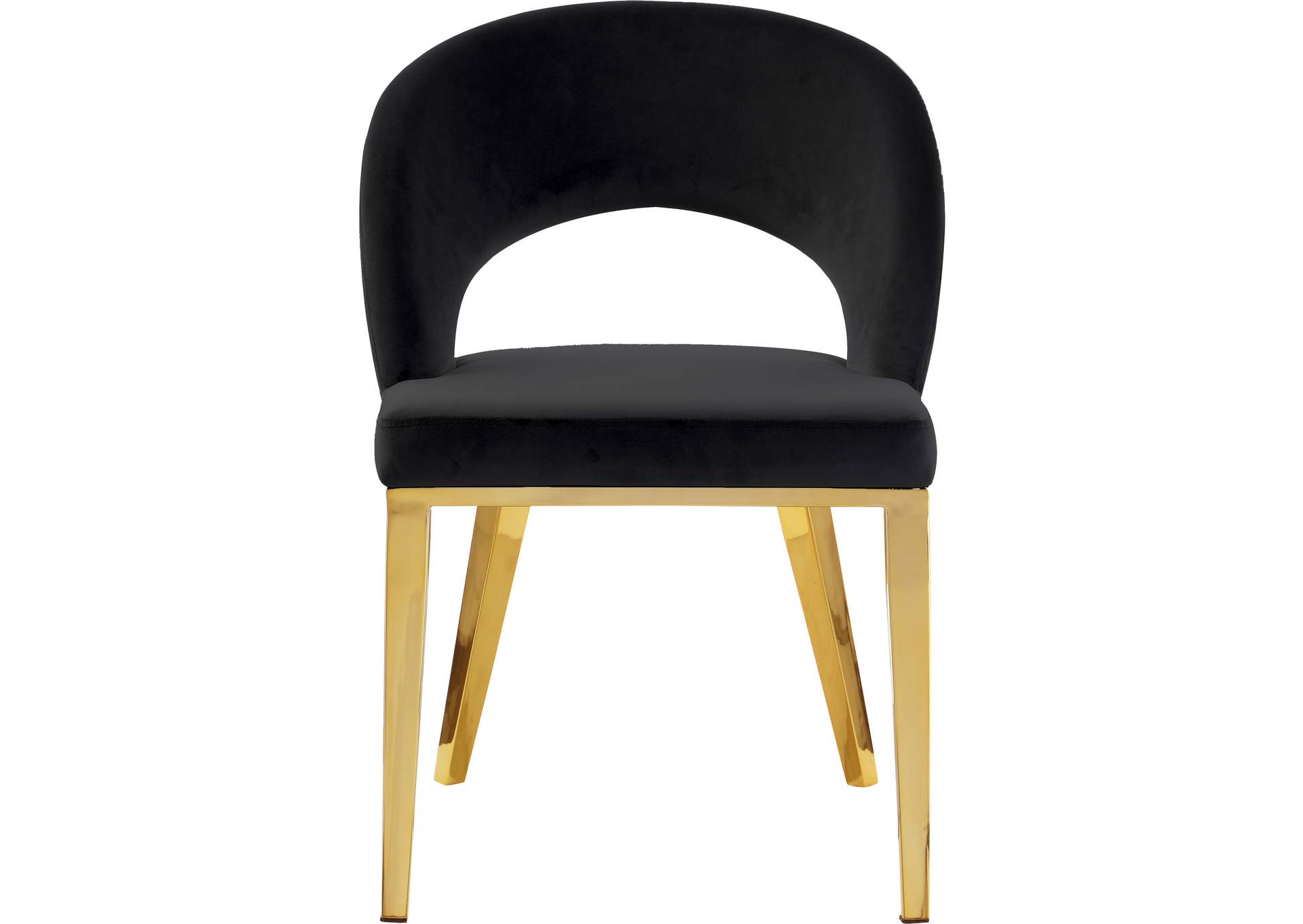 Roberto Black Velvet Dining Chair,Meridian Furniture