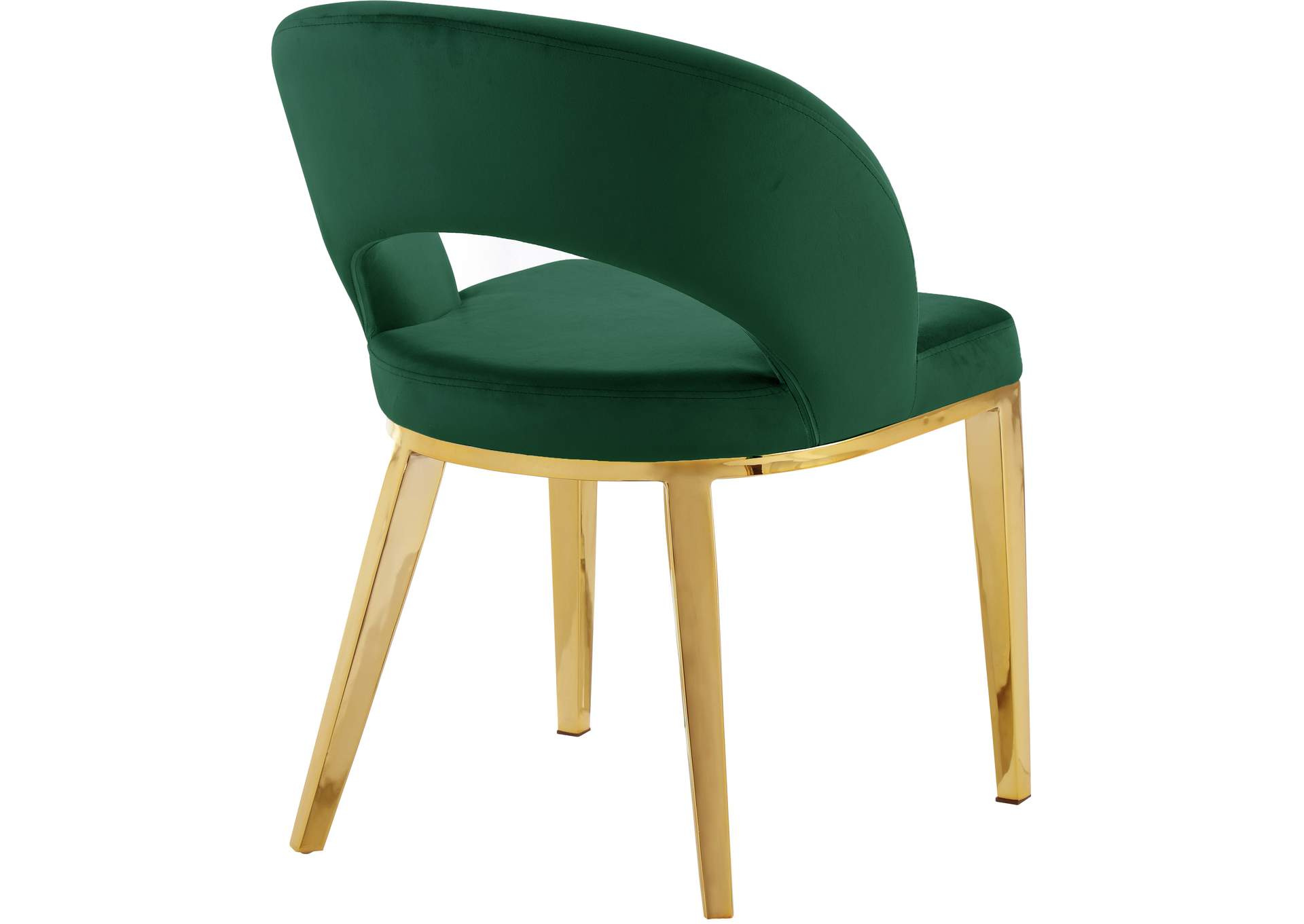 Roberto Green Velvet Dining Chair,Meridian Furniture