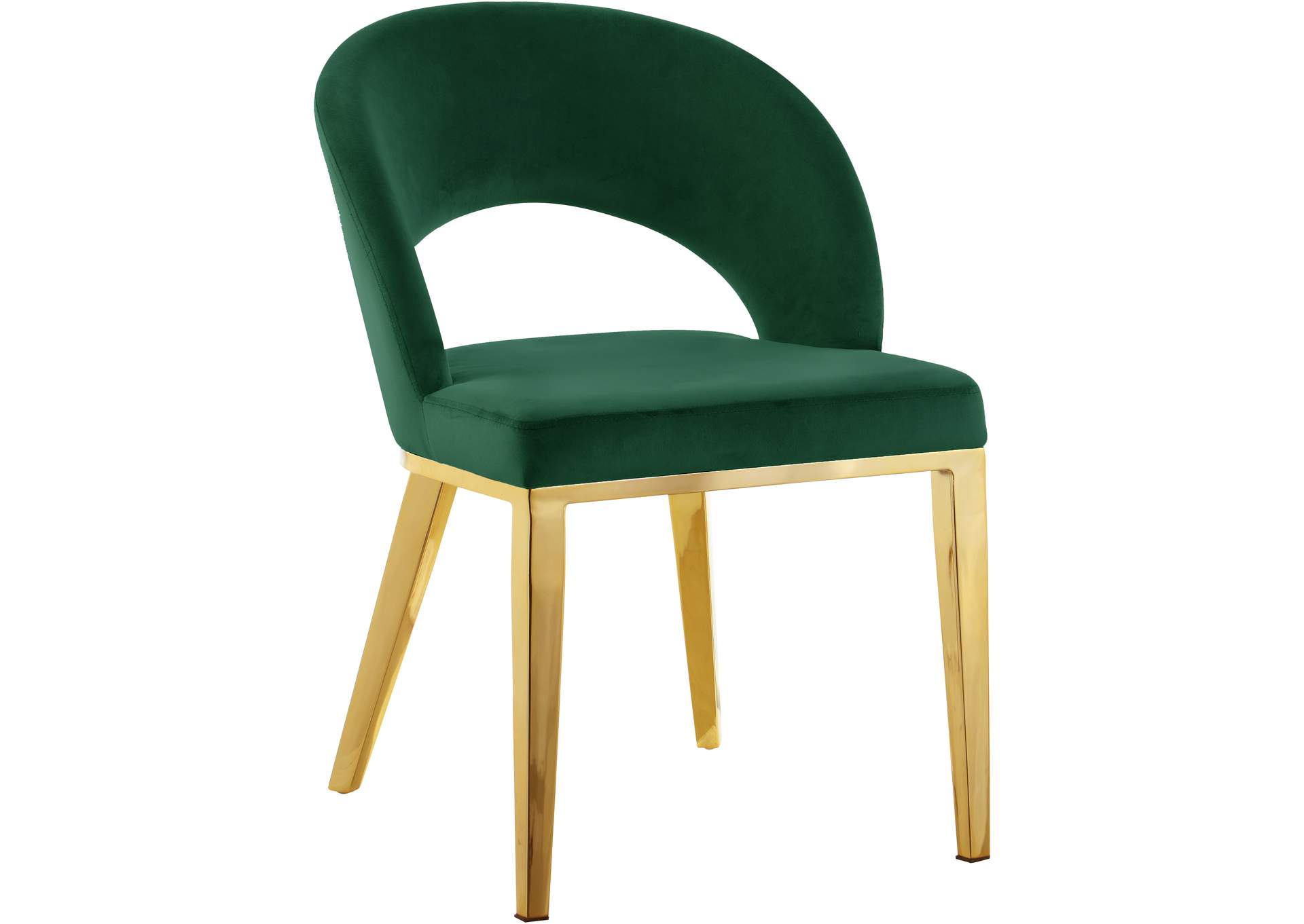 Roberto Green Velvet Dining Chair,Meridian Furniture