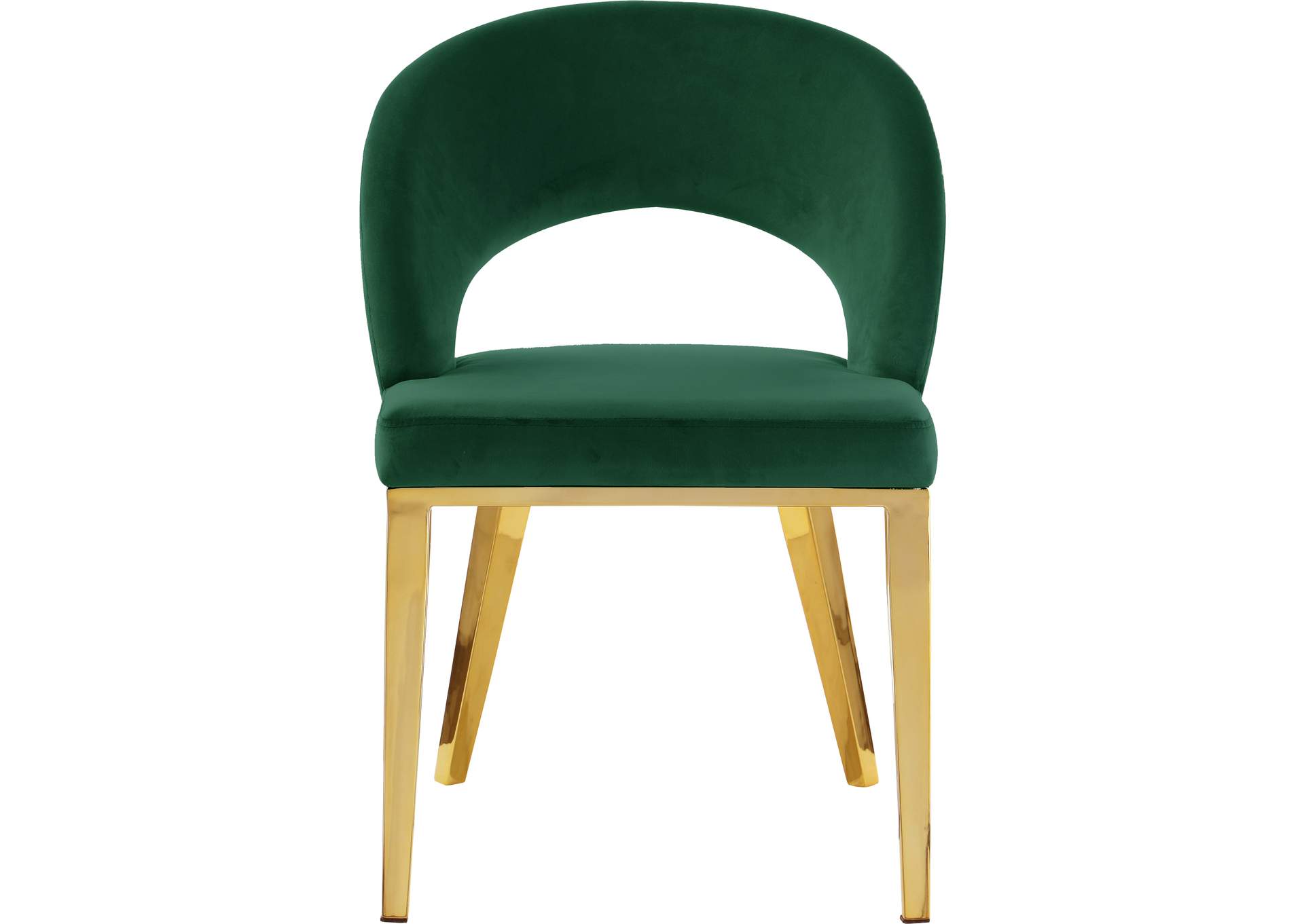 Roberto Green Velvet Dining Chair,Meridian Furniture