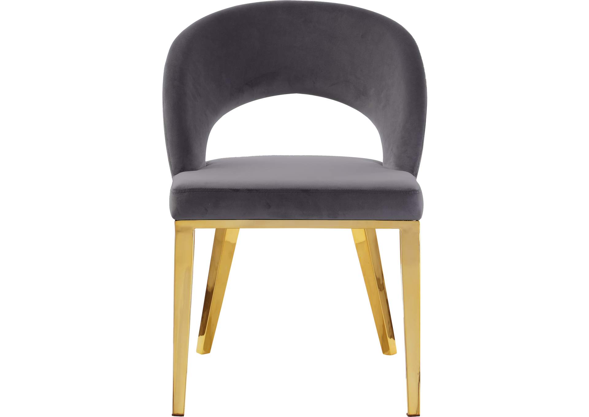 Roberto Grey Velvet Dining Chair,Meridian Furniture