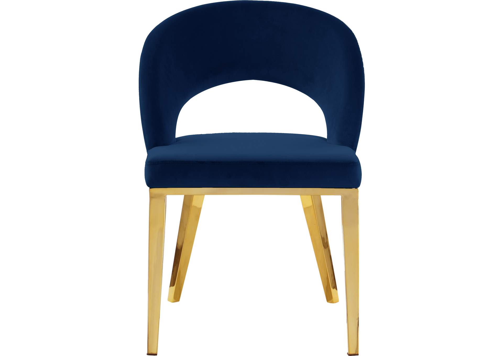 Roberto Navy Velvet Dining Chair,Meridian Furniture