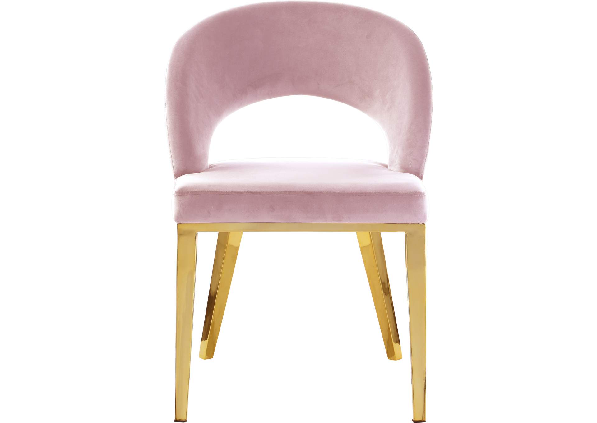 Roberto Pink Velvet Dining Chair,Meridian Furniture